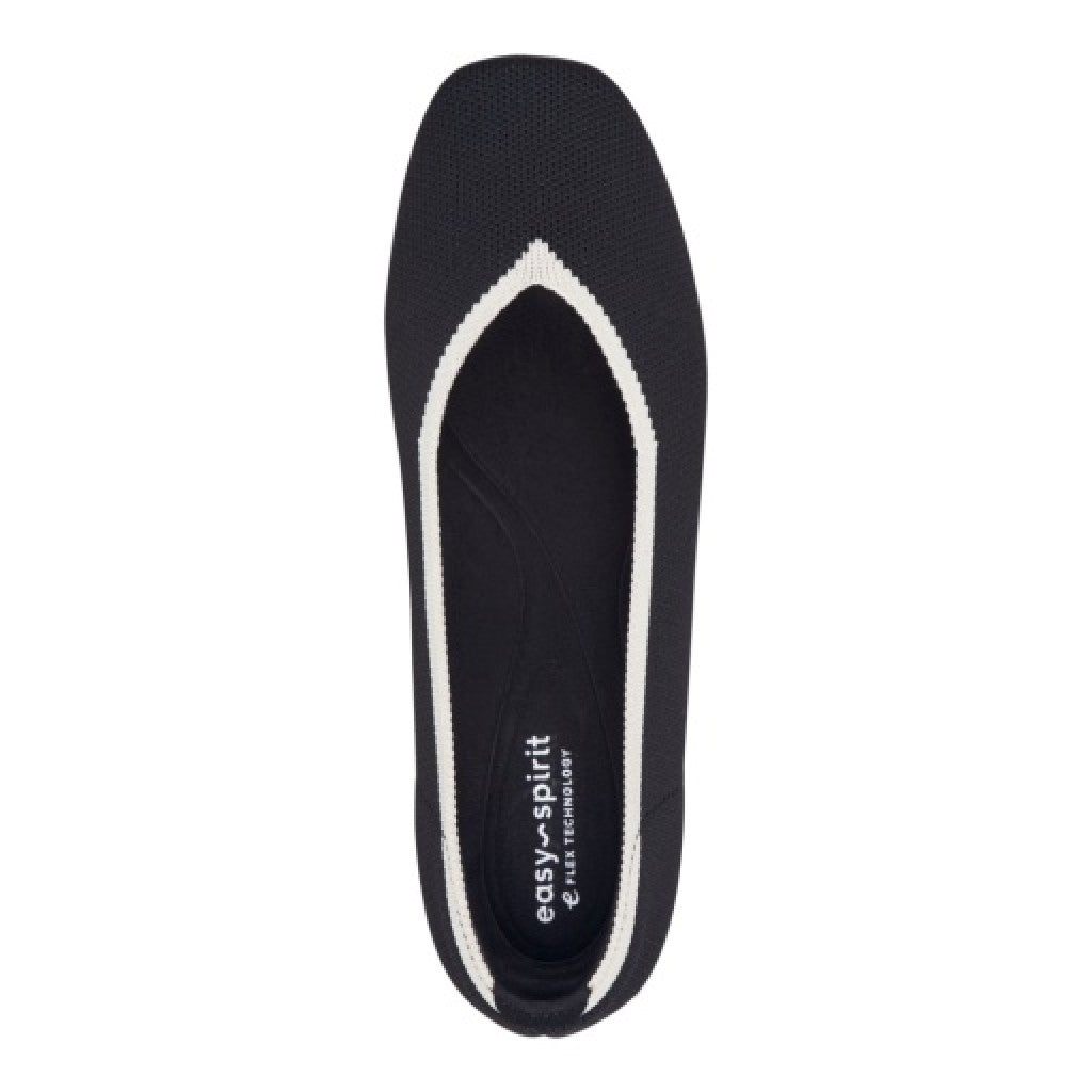 Easy Spirit Norene Cushioned Arch-Support Women's Ballet Casual - Black - 6