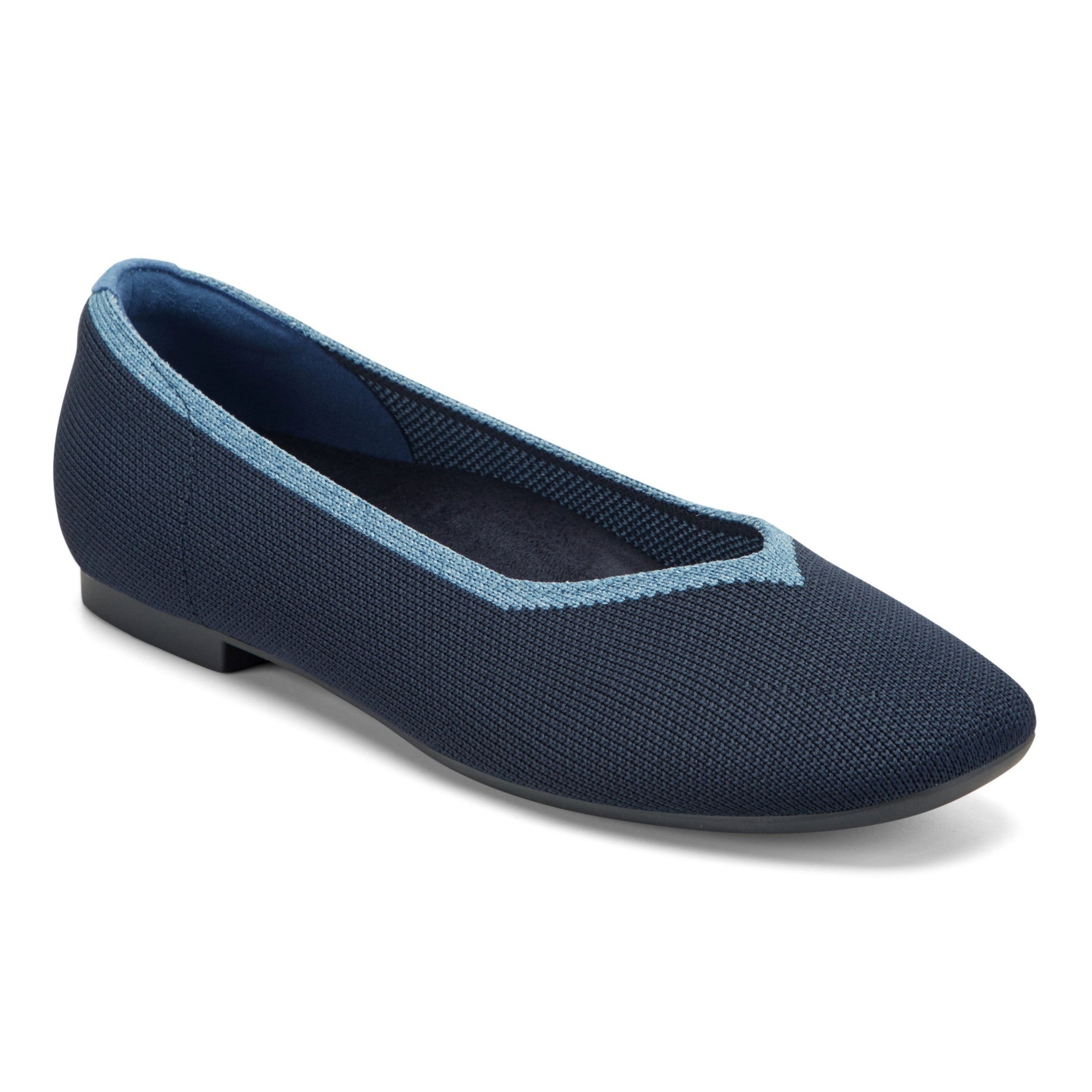 Easy Spirit Norene Cushioned Arch-Support Women's Ballet Casual - Navy/light Blue - 2