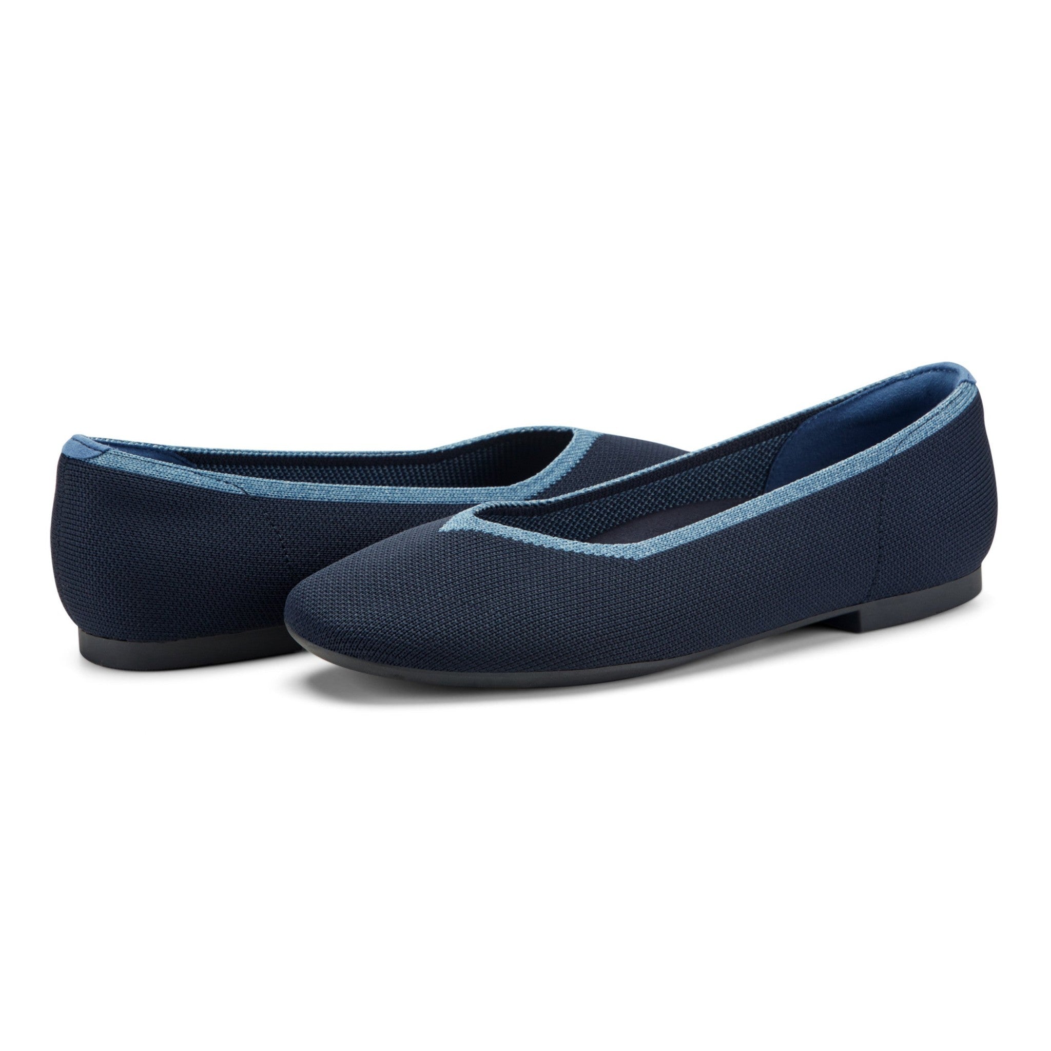 Easy Spirit Norene Cushioned Arch-Support Women's Ballet Casual - Navy/light Blue - 7