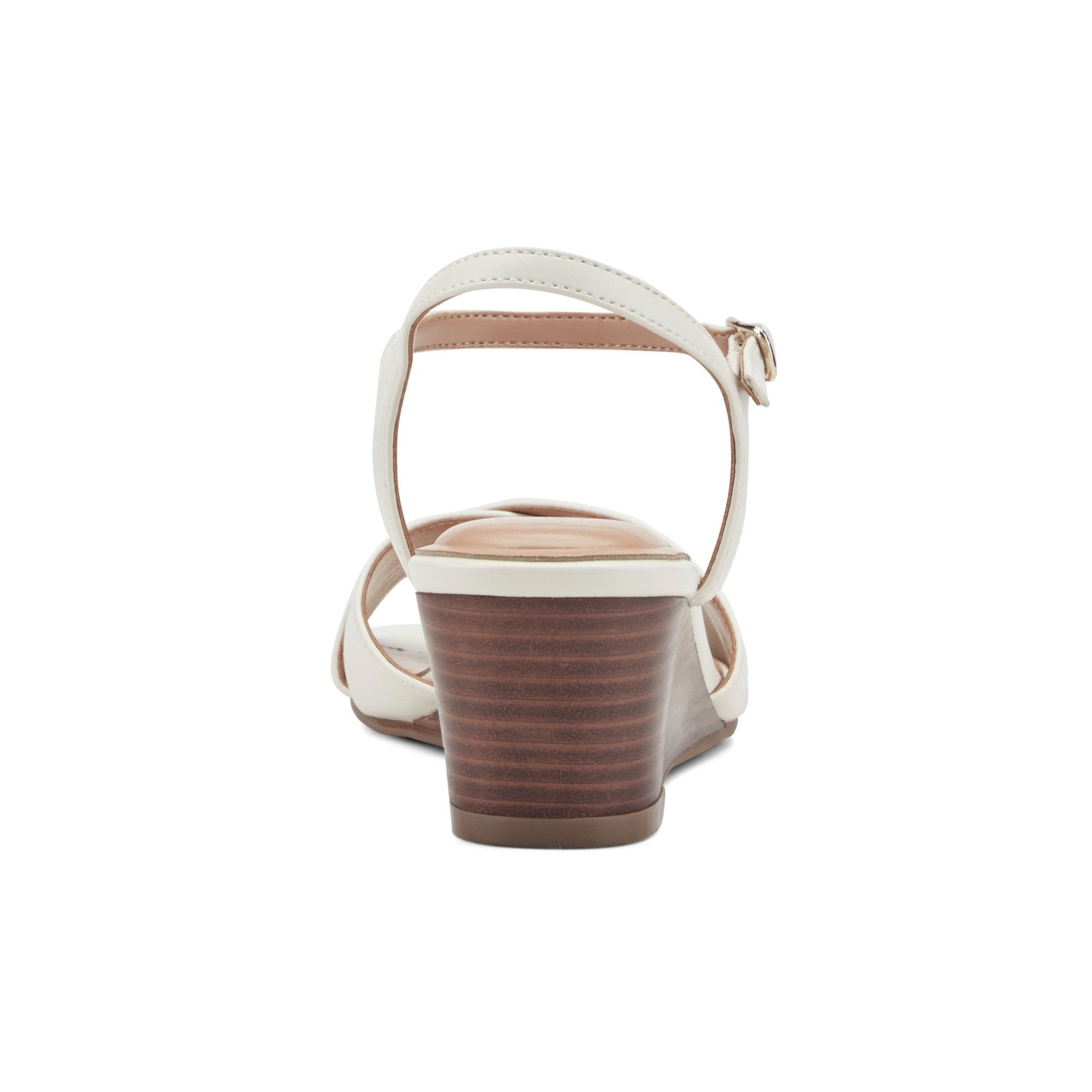 Easy Spirit Noya Cushioned Arch Support Comfort Women's Dress Wedge Sandal - Ivory - 4