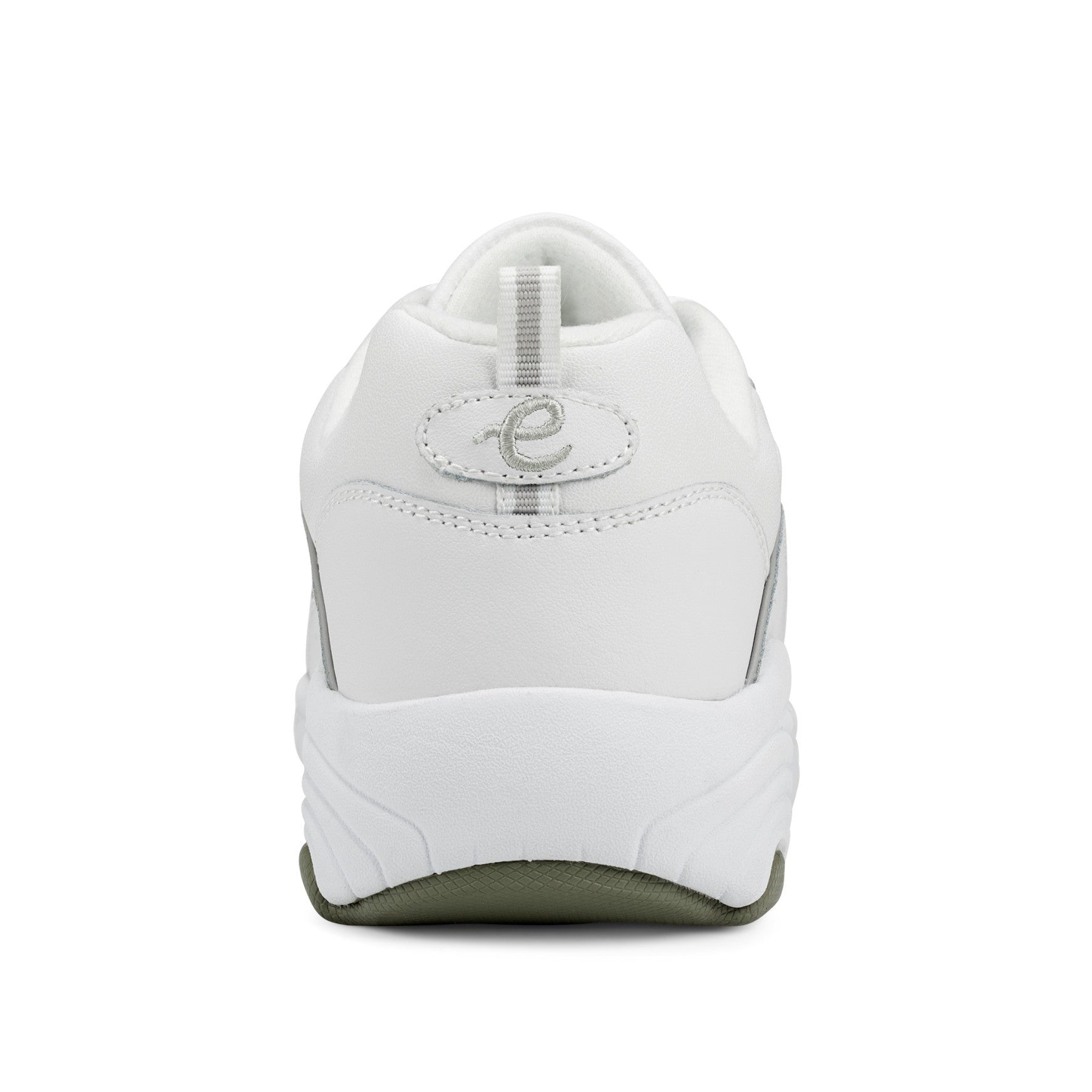 Easy Spirit Punter Athletic Cushioned Arch Support Women's Athletic Shoe - White Grey Leather - 5