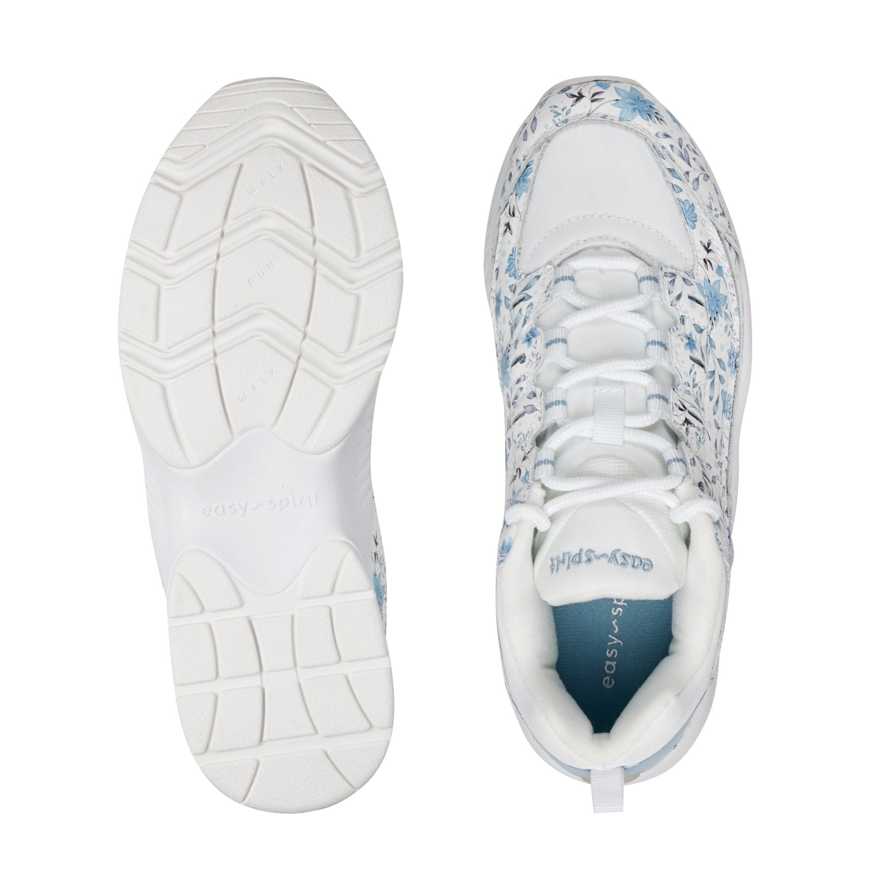 Easy Spirit Romy Women's White Blue Floral Walking Shoes - White Blue Floral - View 5