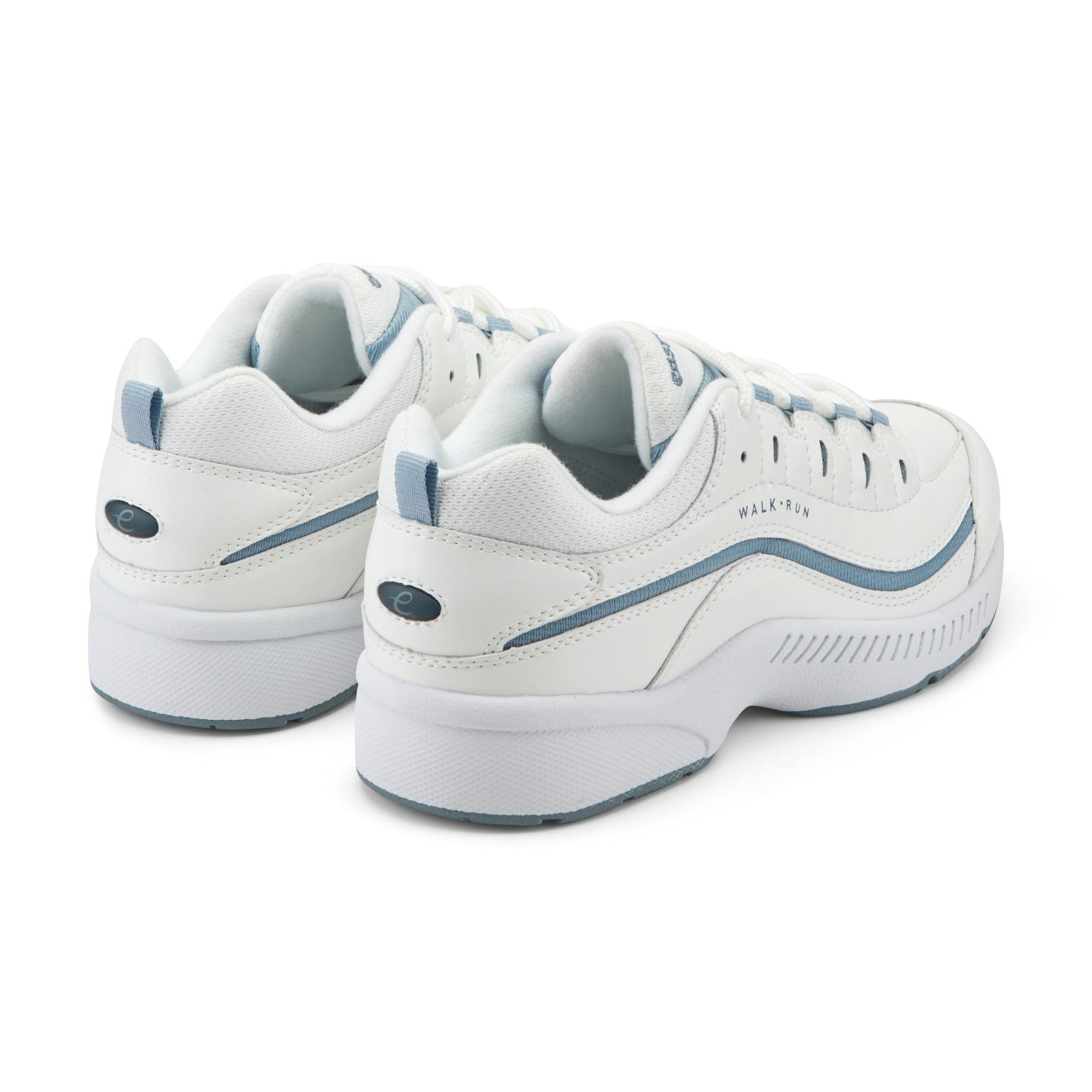 Easy Spirit Romy Athletic Cushioned Arch Support Women's Walking Shoe - White/grey Leather - 3