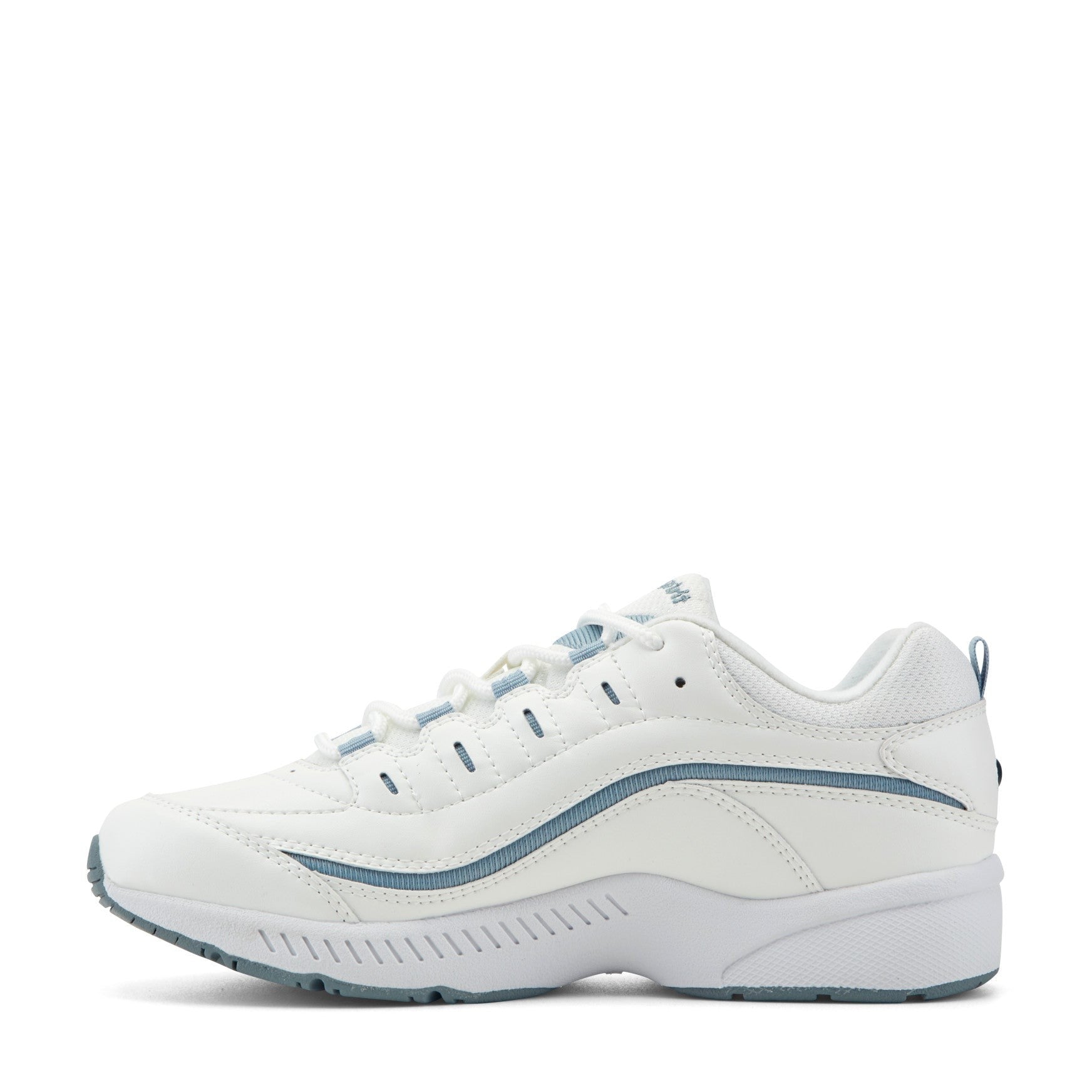 Easy Spirit Romy Athletic Cushioned Arch Support Women's Walking Shoe - White/grey Leather - 4