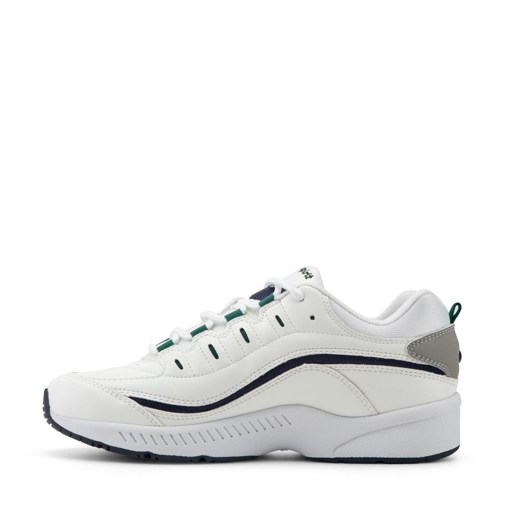 Easy Spirit Romy Athletic Cushioned Arch Support Women's Walking Shoe - White/navy Leather - 4