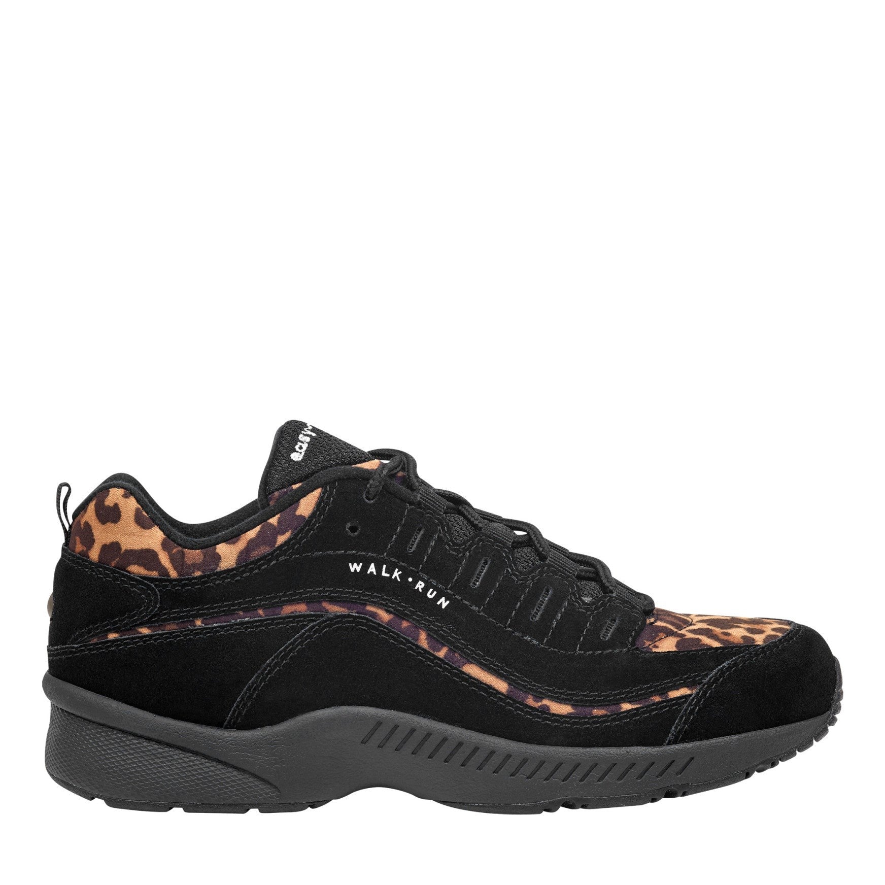Black Leopard Suede