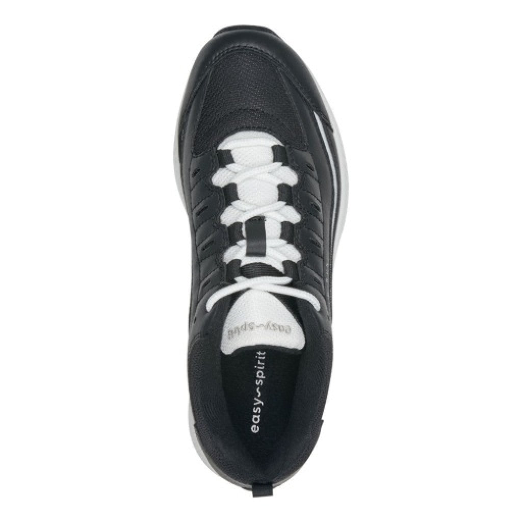 Easy Spirit Romy Cushioned Arch-Support Lace-Up Women's Walking Shoe - Black - 6