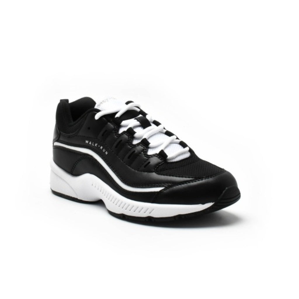 Easy Spirit Romy Cushioned Arch-Support Lace-Up Women's Walking Shoe - Black - 8