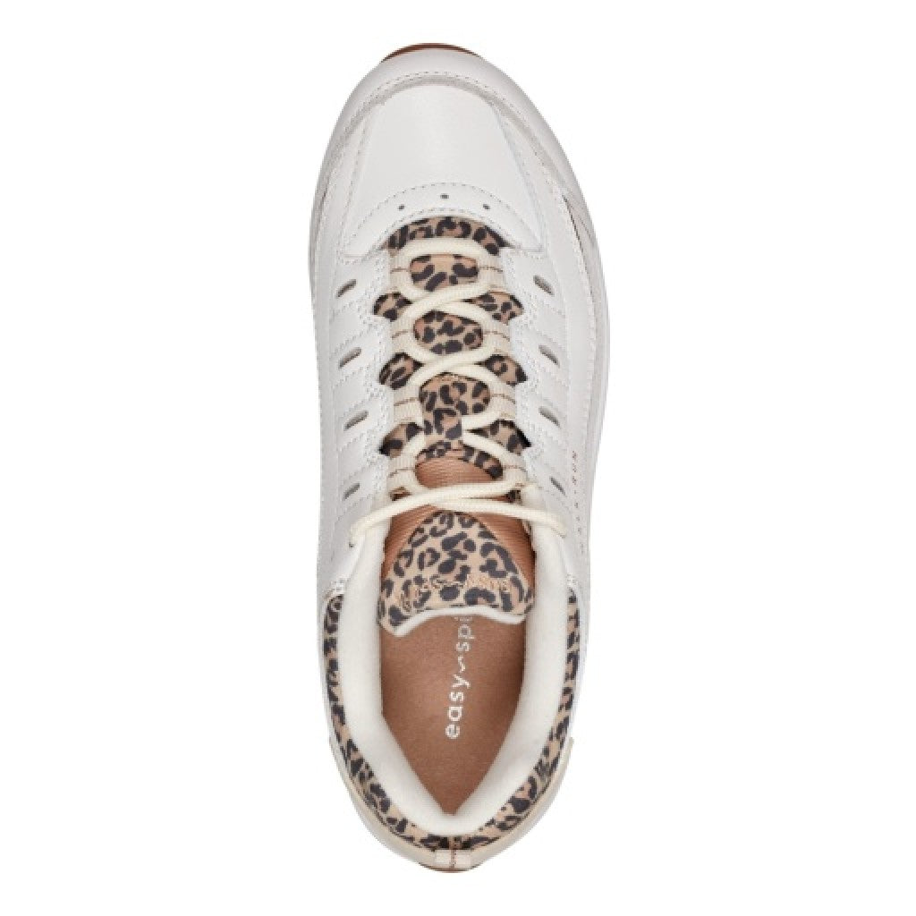 Easy Spirit Romy Cushioned Arch-Support Lace-Up Women's Walking Shoe - White - 6