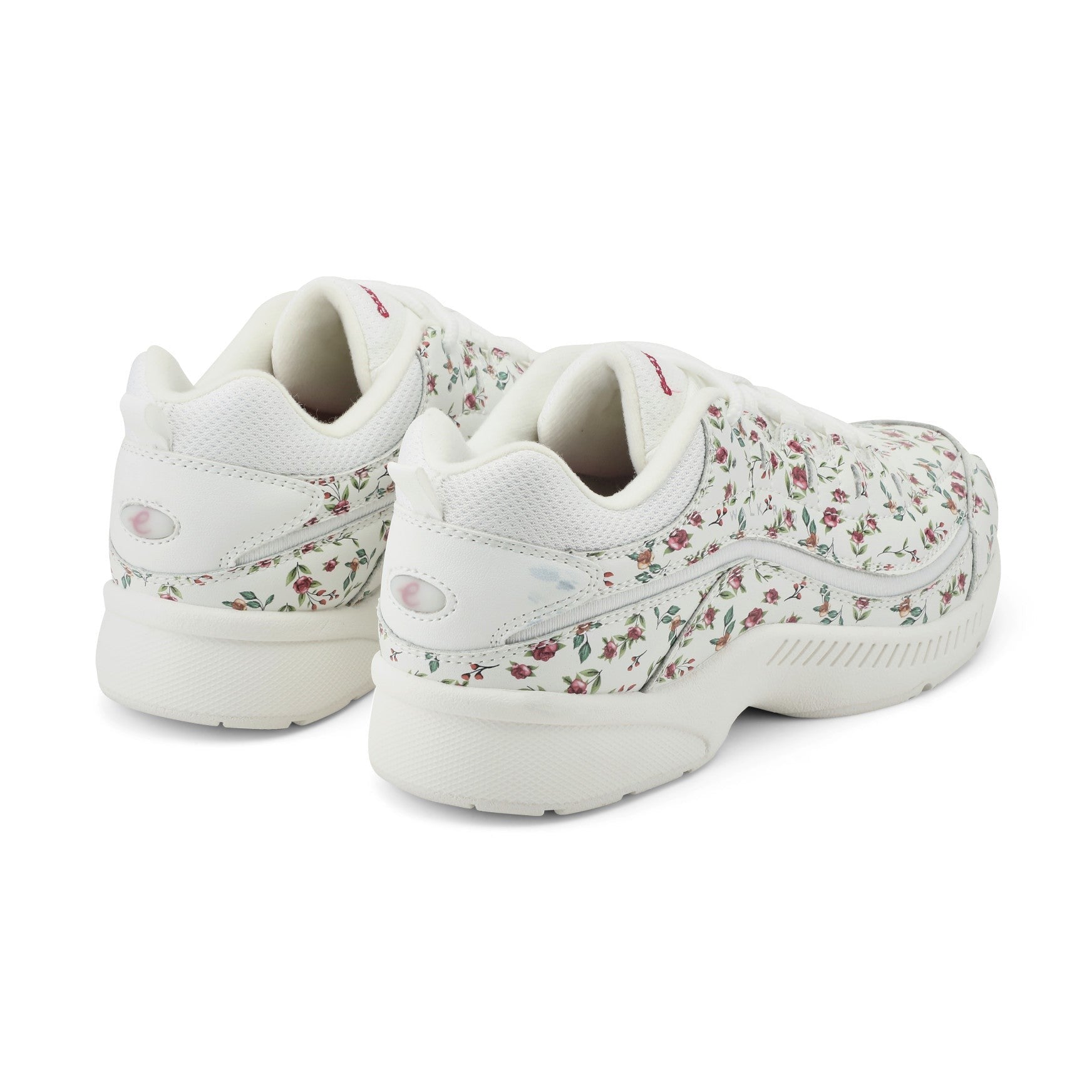 Easy Spirit Romy Cushioned Arch Support Women's Walking Shoe - White/pink Floral - 3