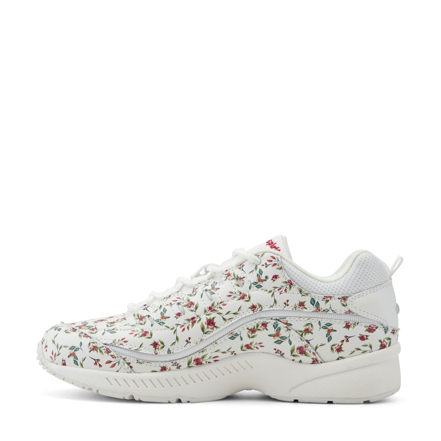 Easy Spirit Romy Cushioned Arch Support Women's Walking Shoe - White/pink Floral - 4