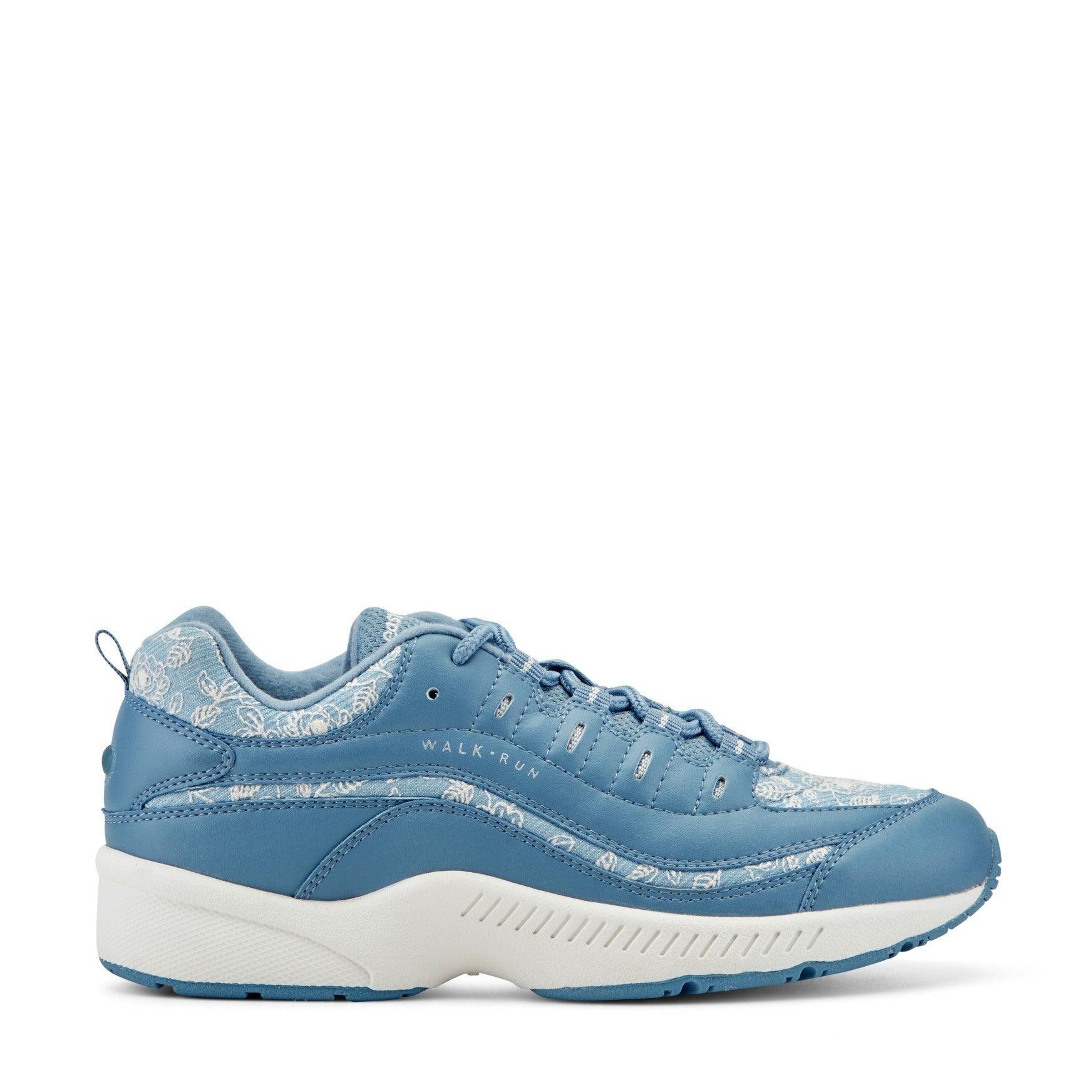 Easy Spirit Romy Cushioned Lace-Up Arch Support Women's Walking Shoe - Medium Blue/floral - 1