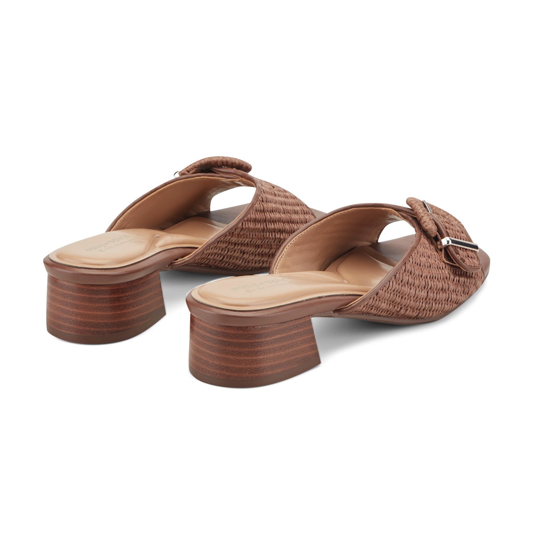 Easy Spirit Rosalind Raffia Cushioned Comfort Arch Support Women's Dress Sandal - Dark Brown - 3