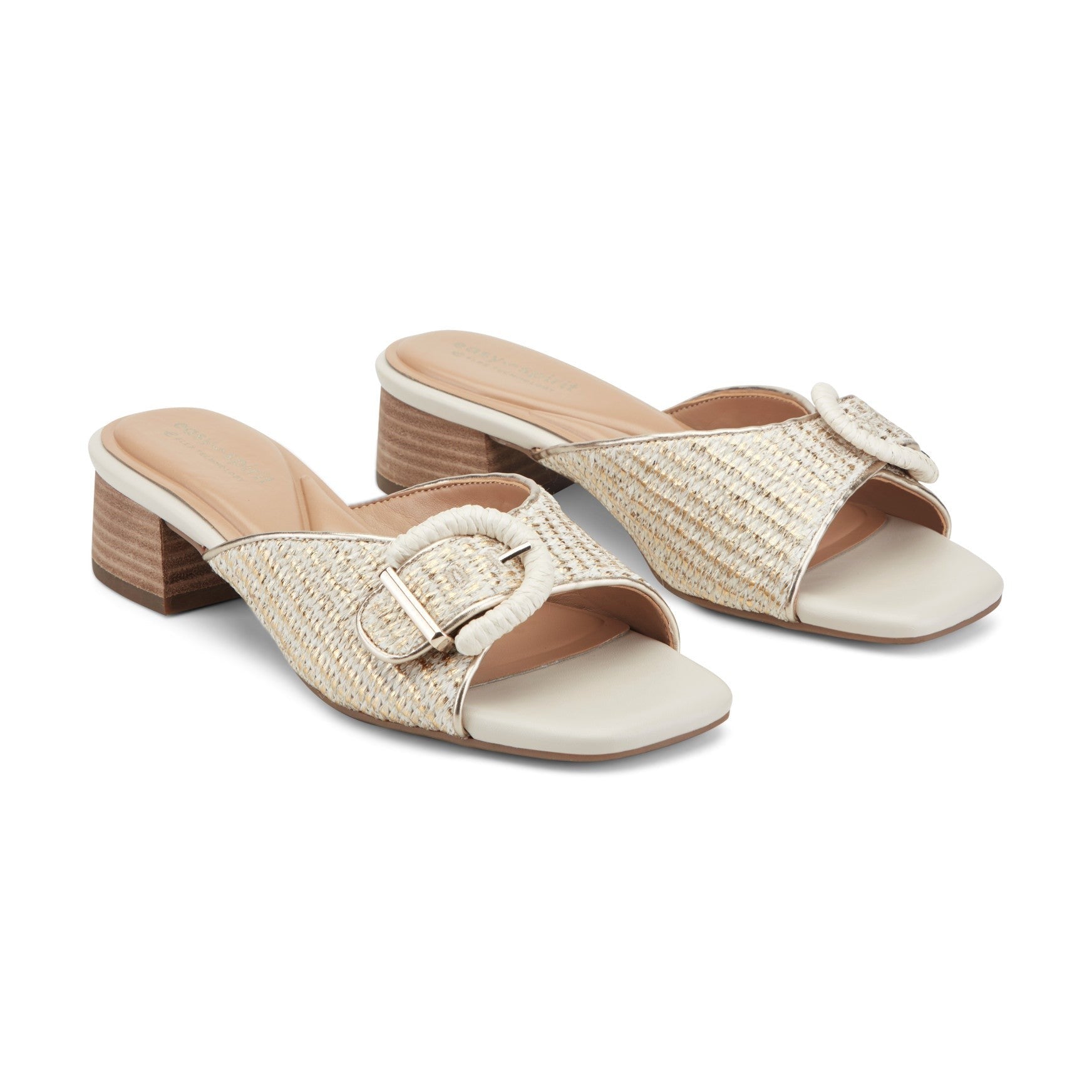Easy Spirit Rosalind Raffia Cushioned Comfort Arch Support Women's Dress Sandal - Ivory - 2