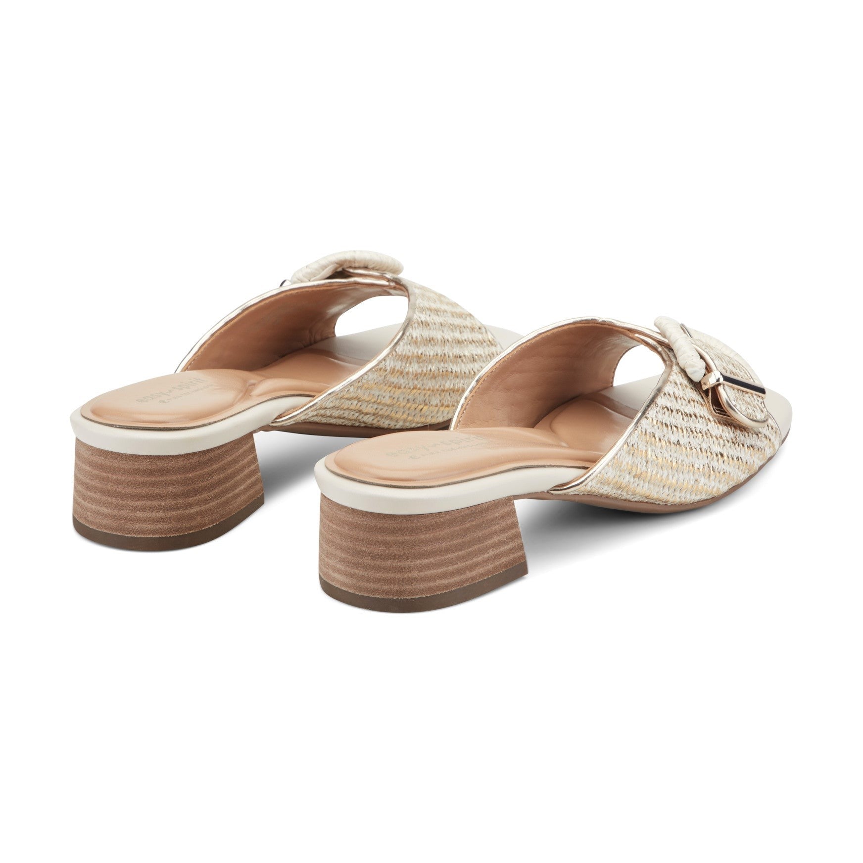 Easy Spirit Rosalind Raffia Cushioned Comfort Arch Support Women's Dress Sandal - Ivory - 3