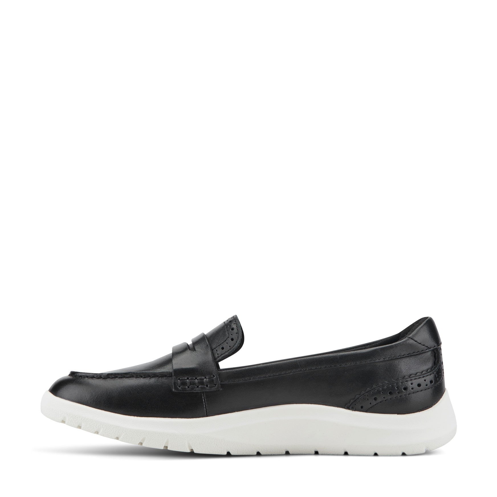 Easy Spirit Ryla Casual Penny Cushioned Arch Support Slip-On Women's Loafer - Black Leather - 4