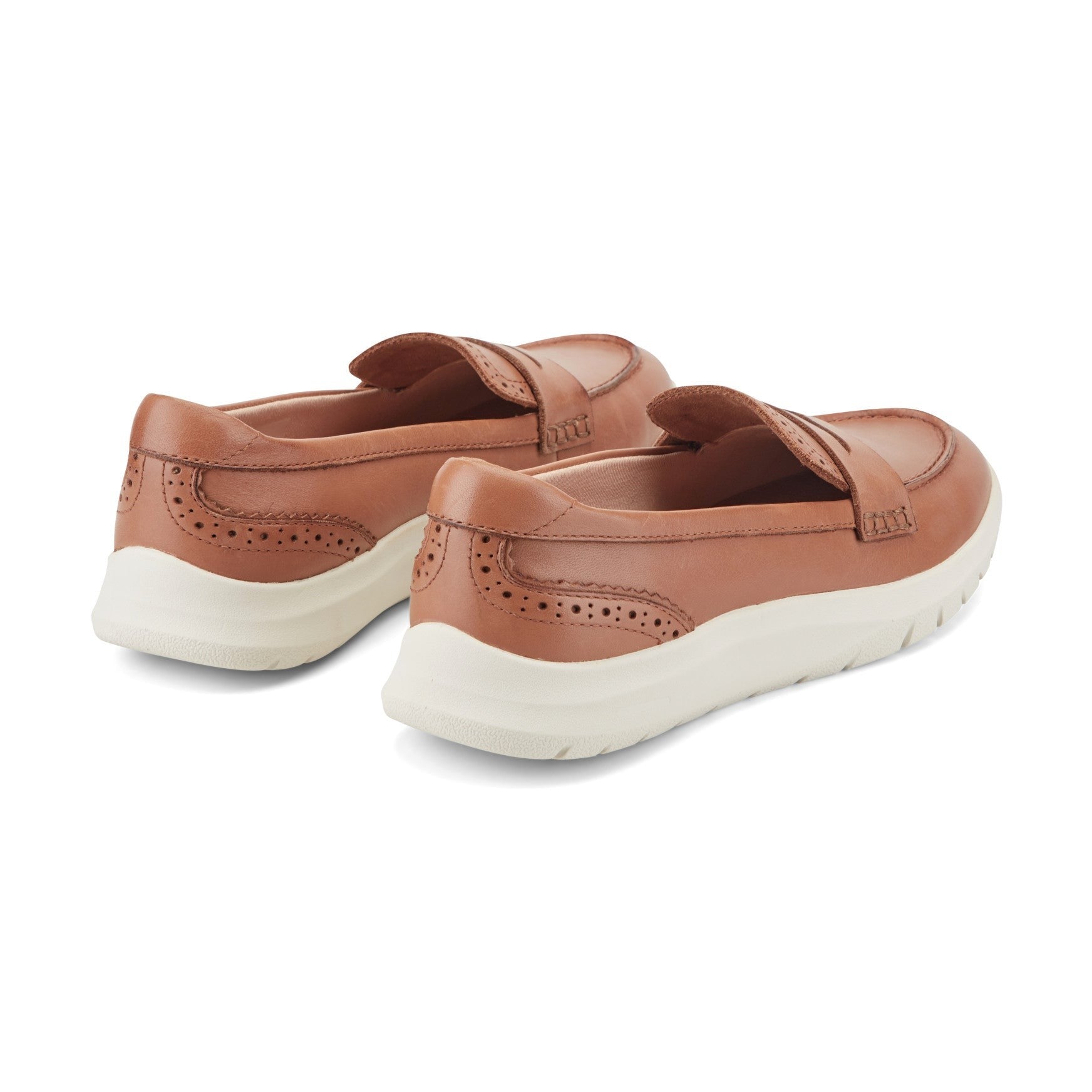 Easy Spirit Ryla Casual Penny Cushioned Arch Support Slip-On Women's Loafer - Medium Brown Leather - 3