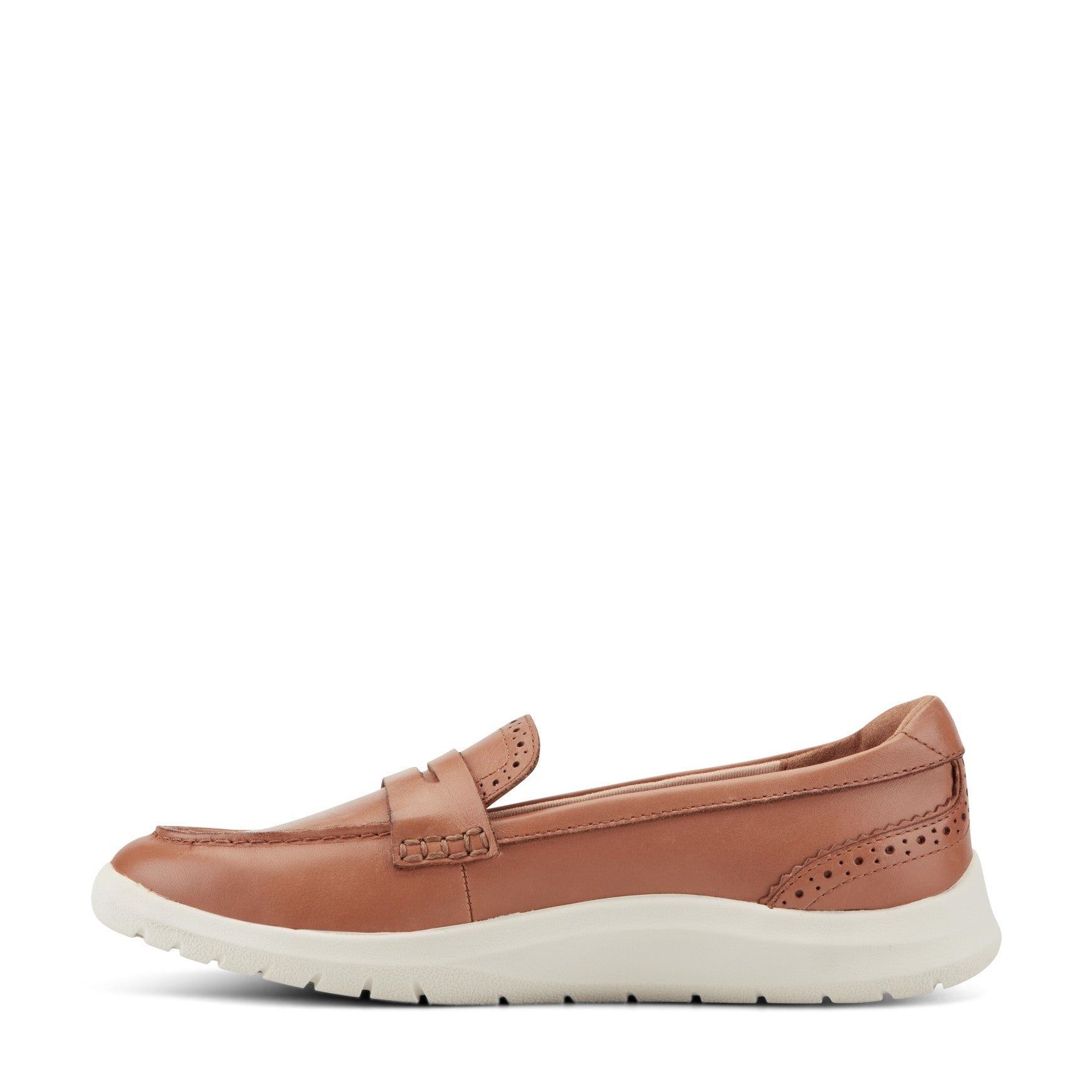 Easy Spirit Ryla Casual Penny Cushioned Arch Support Slip-On Women's Loafer - Medium Brown Leather - 4