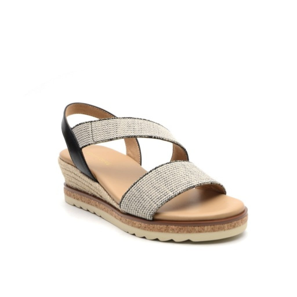 Easy Spirit Sabina Cushioned Arch Support Slip-On Women's Wedge Sandal - Light Natural - 1