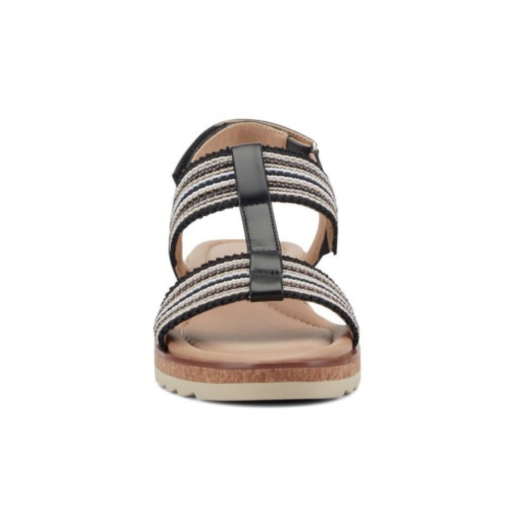 Easy Spirit Selene Wedge Sandal Cushioned Arch Support Women's Wedge Sandal - Black - 3
