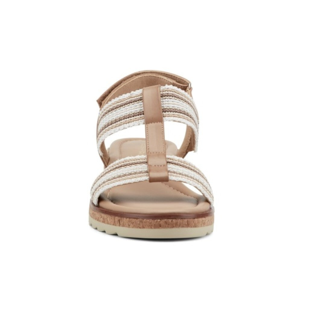 Easy Spirit Selene Wedge Sandal Cushioned Arch Support Women's Wedge Sandal - Dark Natural - 3