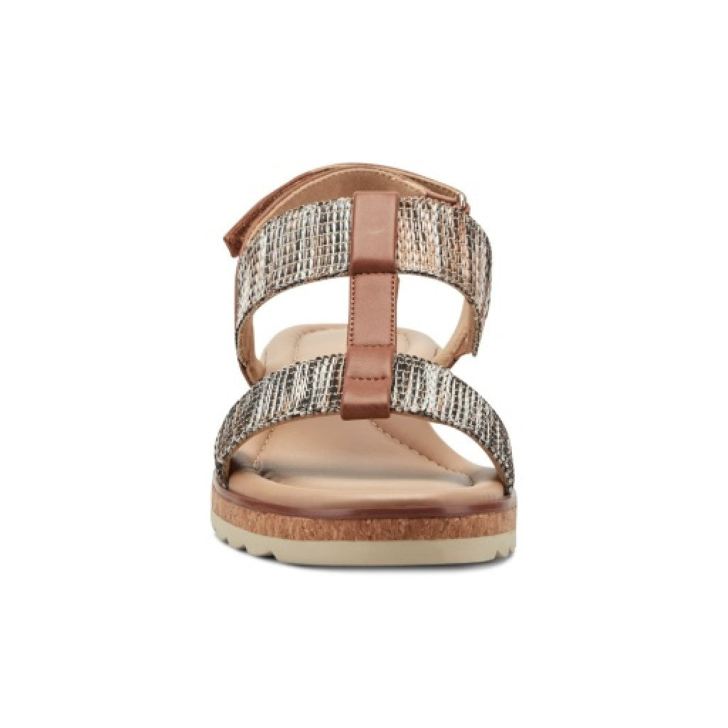 Easy Spirit Selene Wedge Sandal Cushioned Arch Support Women's Wedge Sandal - Medium Brown - 3