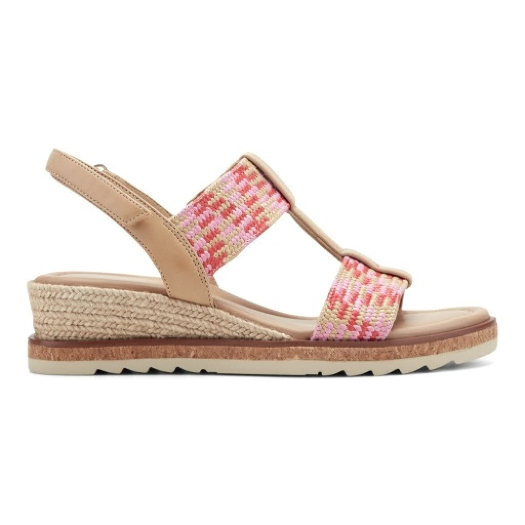 Easy Spirit Selene Wedge Sandal Cushioned Arch Support Women's Wedge Sandal - Medium Pink - 2