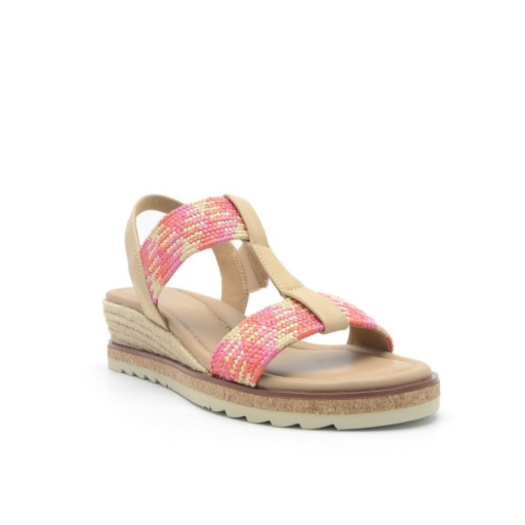 Easy Spirit Selene Wedge Sandal Cushioned Arch Support Women's Wedge Sandal - Medium Pink - 8