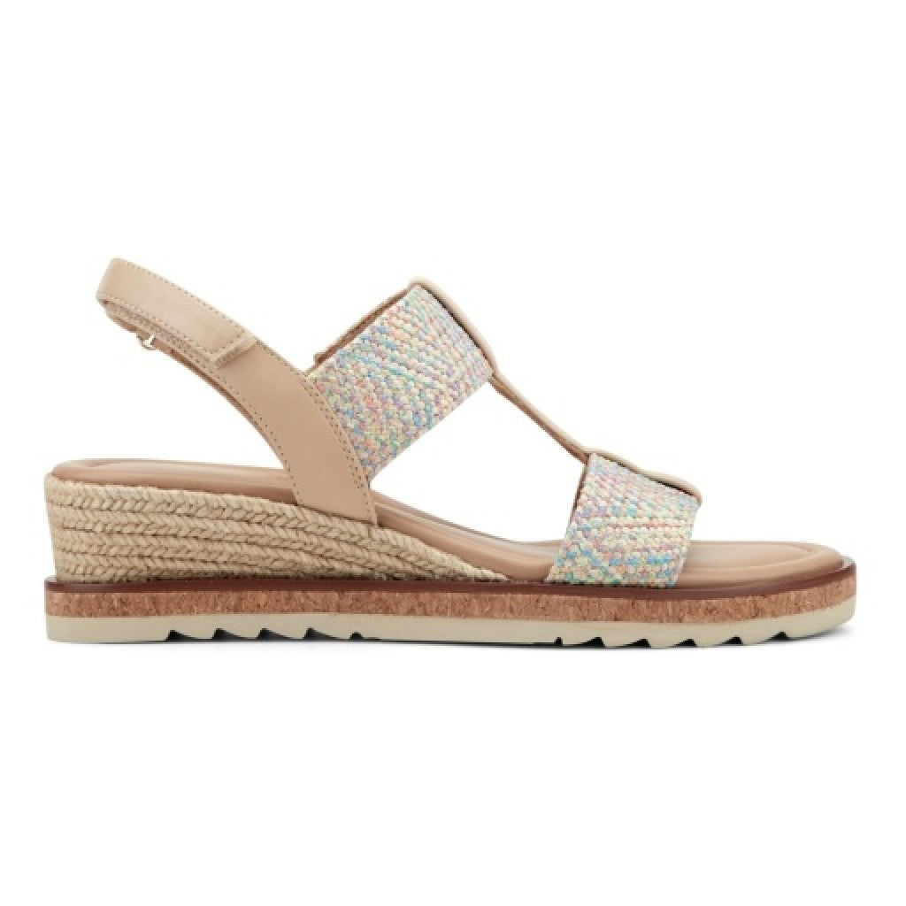 Easy Spirit Selene Wedge Sandal Cushioned Arch Support Women's Wedge Sandal - White - 2