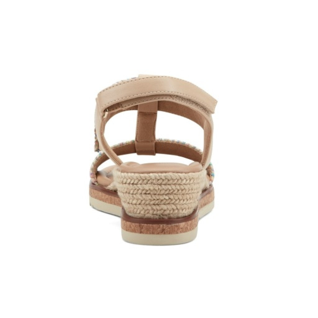 Easy Spirit Selene Wedge Sandal Cushioned Arch Support Women's Wedge Sandal - White - 4
