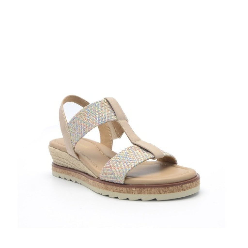 Easy Spirit Selene Wedge Sandal Cushioned Arch Support Women's Wedge Sandal - White - 8