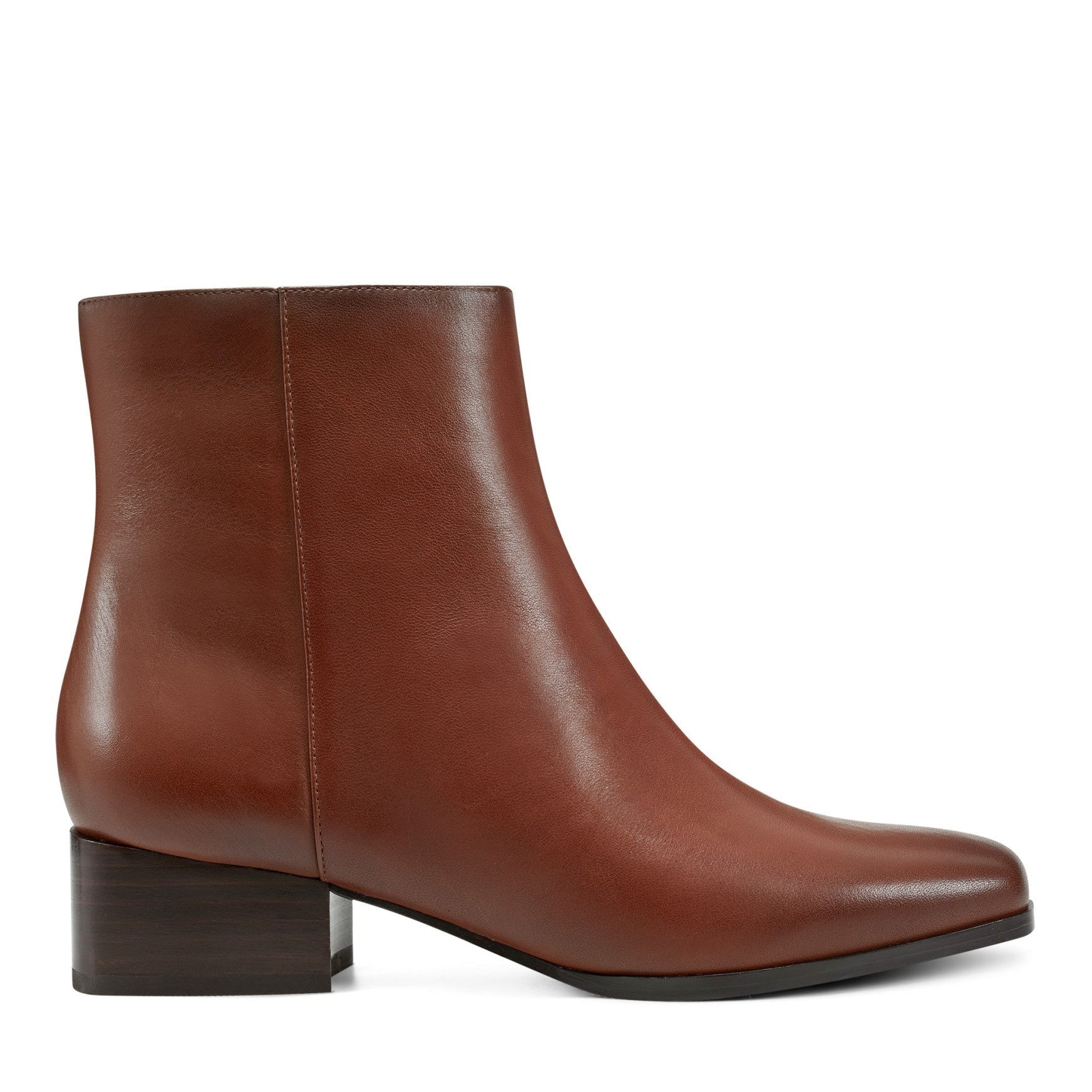 Easy Spirit Sidney Cushioned Arch-Support Women's Dress Bootie - Brown Leather - 1