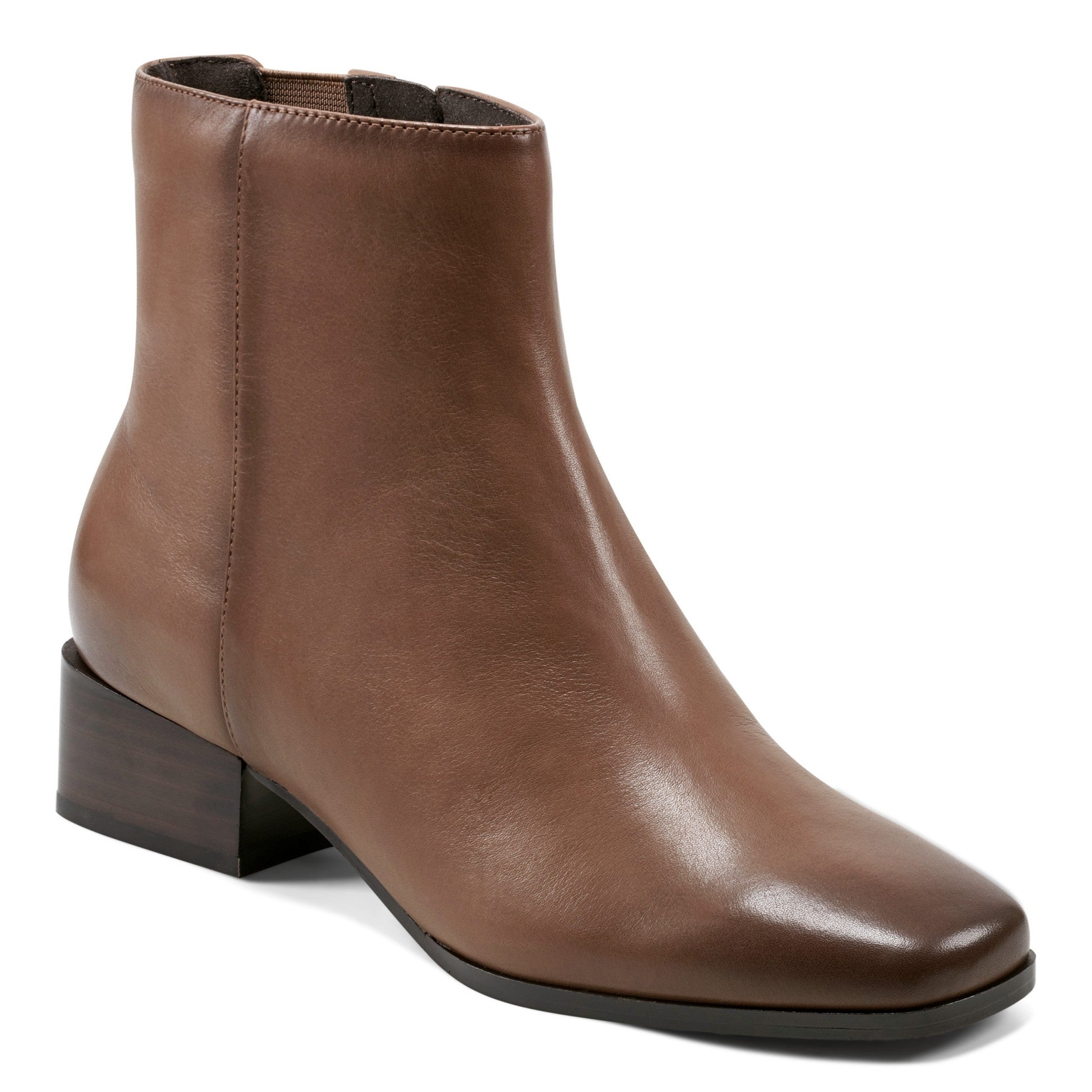 Easy Spirit Sidney Cushioned Arch-Support Women's Dress Bootie - Taupe Leather - 2