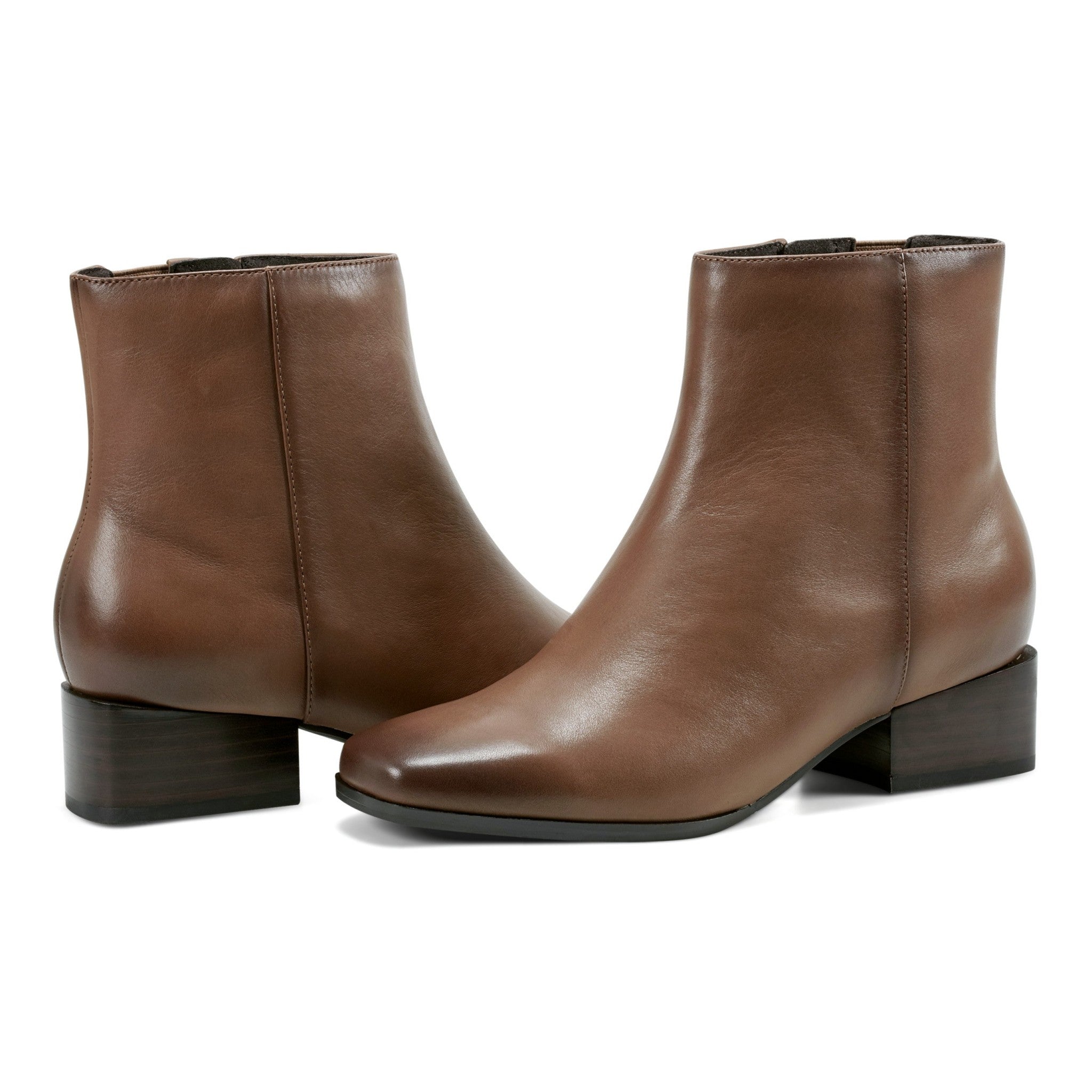Easy Spirit Sidney Cushioned Arch-Support Women's Dress Bootie - Taupe Leather - 7