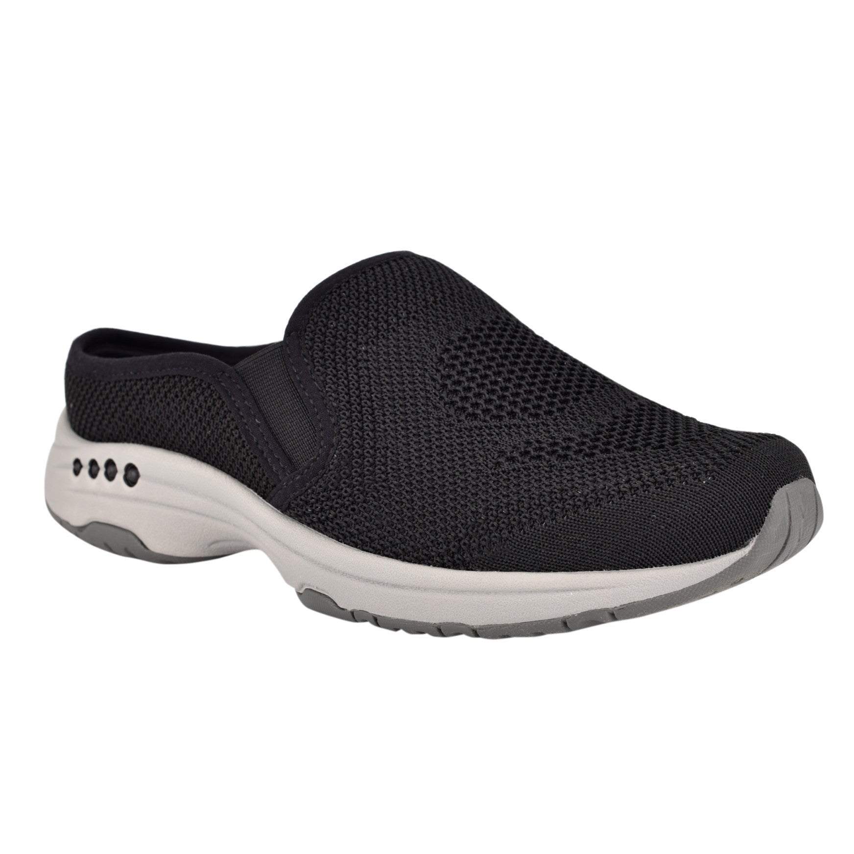 Easy Spirit Takeknit Eco Athletic Cushioned Comfort Arch Support Women's Clog - Black Recycled Knit - 2