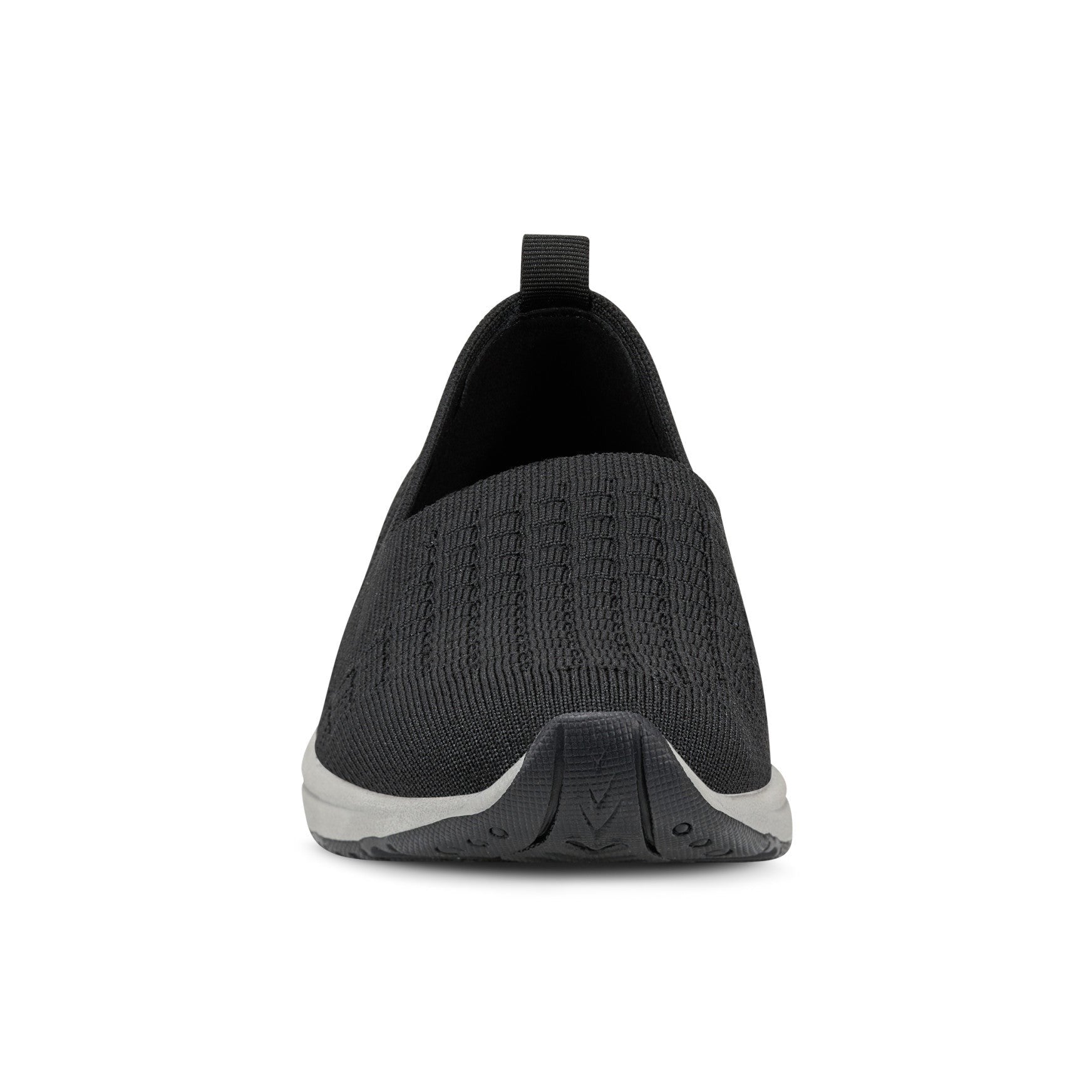 Easy Spirit Tech Eco Slip On — cushioned arch support Women's Athletic Shoe - Black Recycled Knit - 4