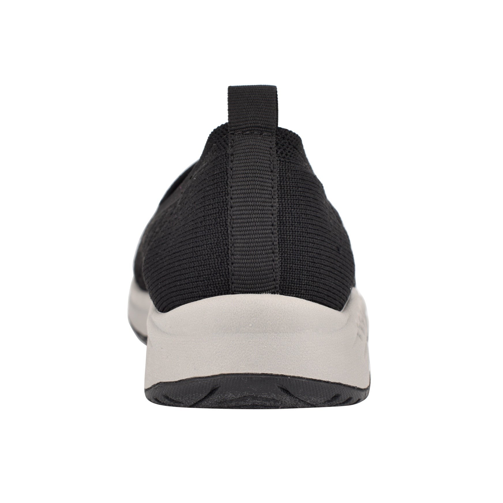 Easy Spirit Tech Eco Slip On — cushioned arch support Women's Athletic Shoe - Black Recycled Knit - 5