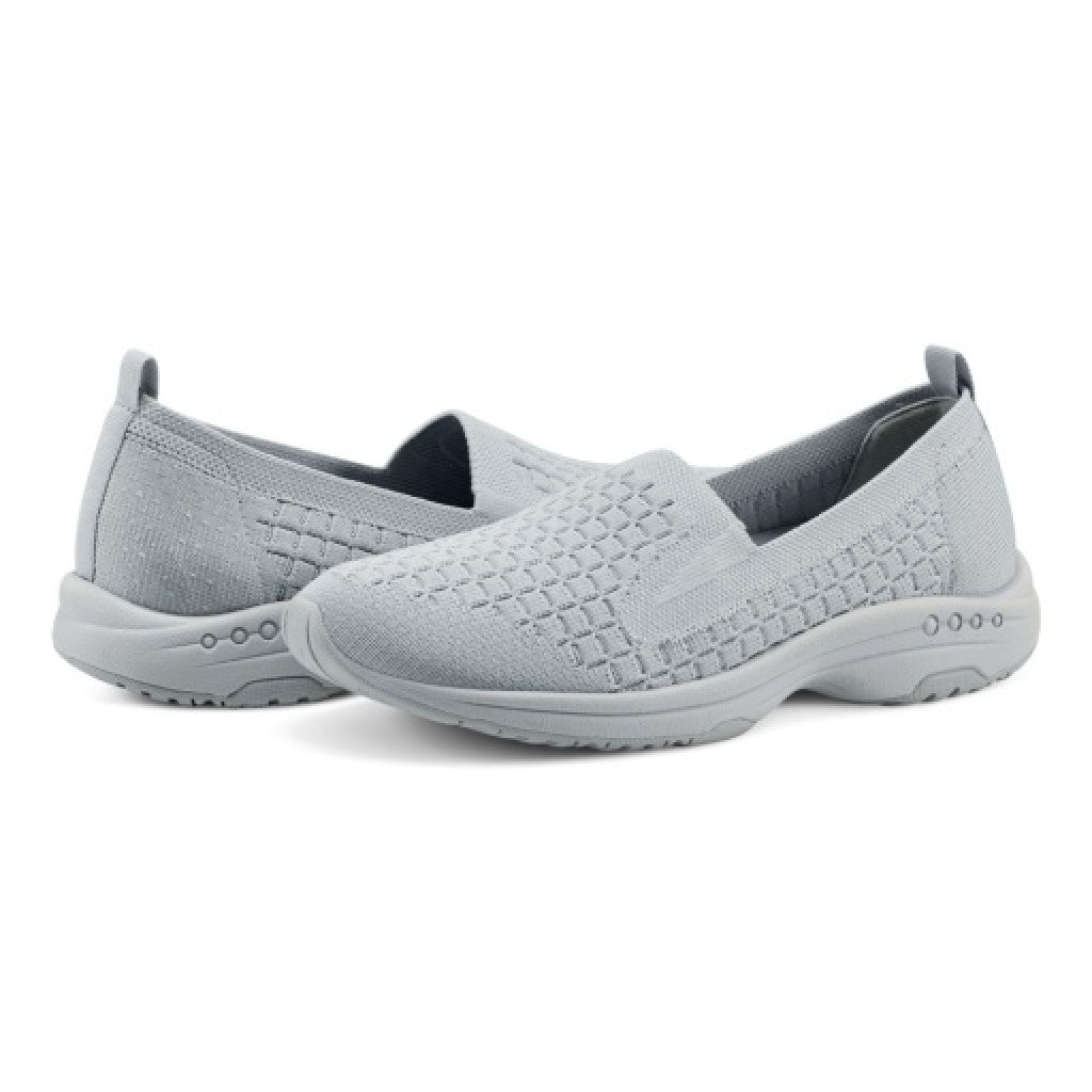 Easy Spirit Tech Eco Slip On — cushioned arch support Women's Athletic Shoe - Light Gray - 7