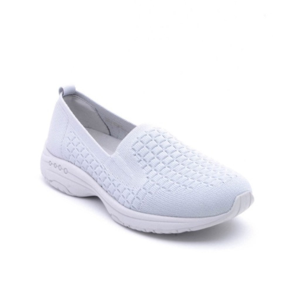 Easy Spirit Tech Eco Slip On — cushioned arch support Women's Athletic Shoe - Light Gray - 8