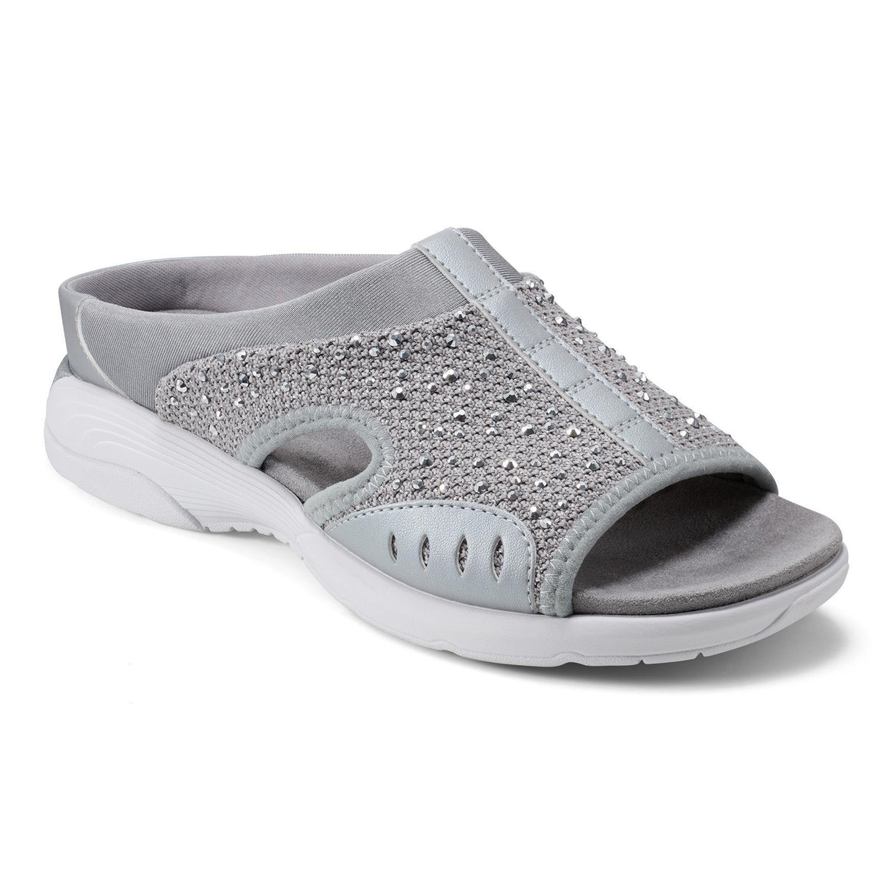 Easy Spirit Traciee Cushioned Arch-Support Slip On Sandal Women's - Medium Grey Stone - 2