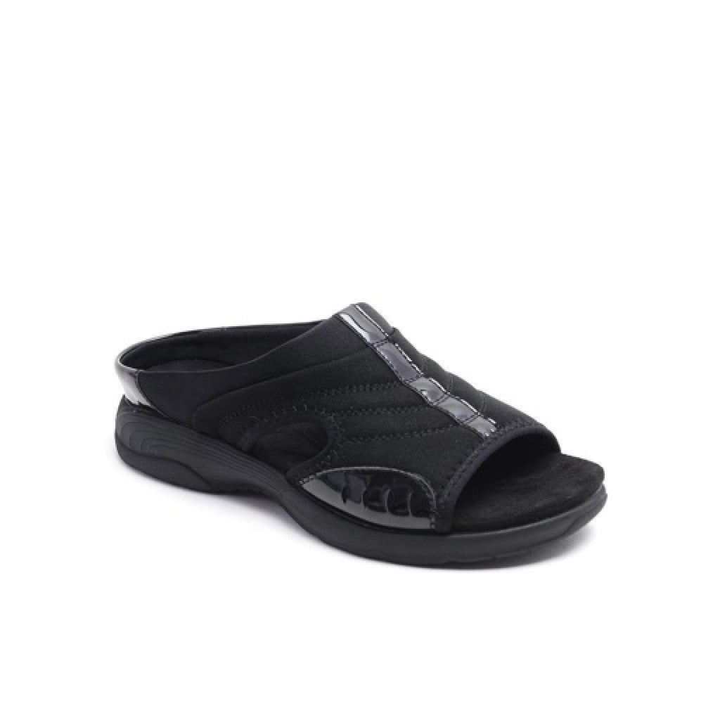 Easy Spirit Traciee Cushioned Arch-Support Women's Slip On Sandal - All Black - 6