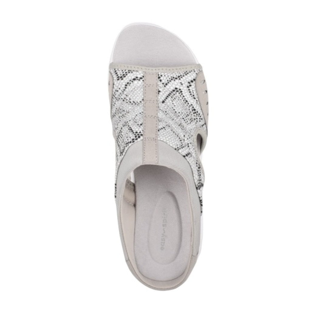 Easy Spirit Traciee Cushioned Arch-Support Women's Slip On Sandal - Silver - 5