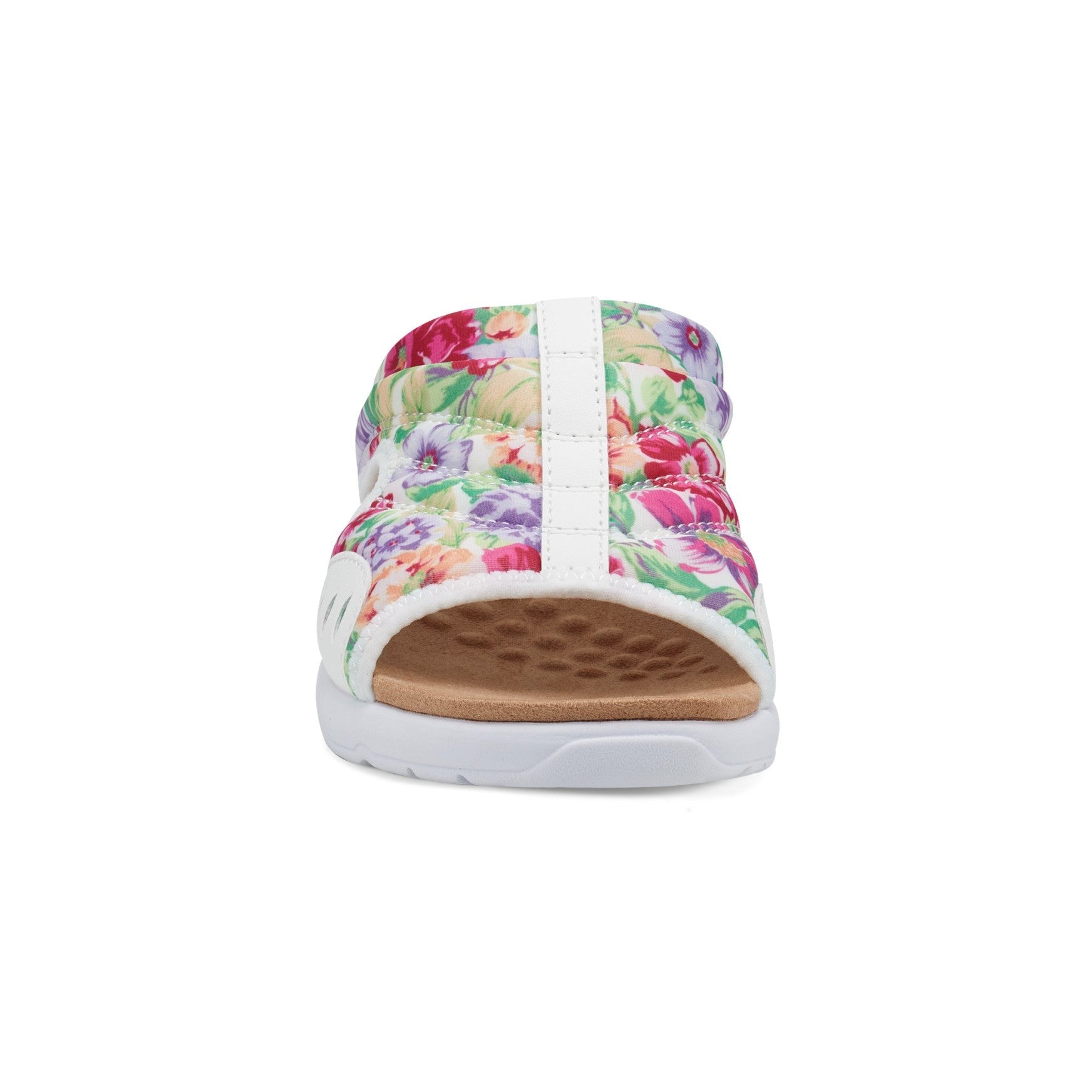 Easy Spirit Traciee Cushioned Arch-Support Women's Slip On Sandal - White Floral - 3