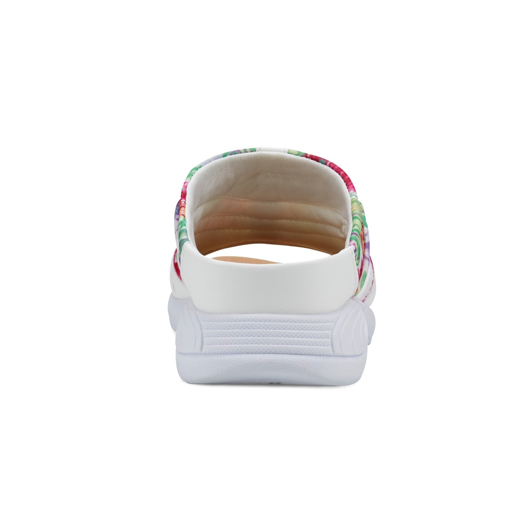 Easy Spirit Traciee Cushioned Arch-Support Women's Slip On Sandal - White Floral - 4