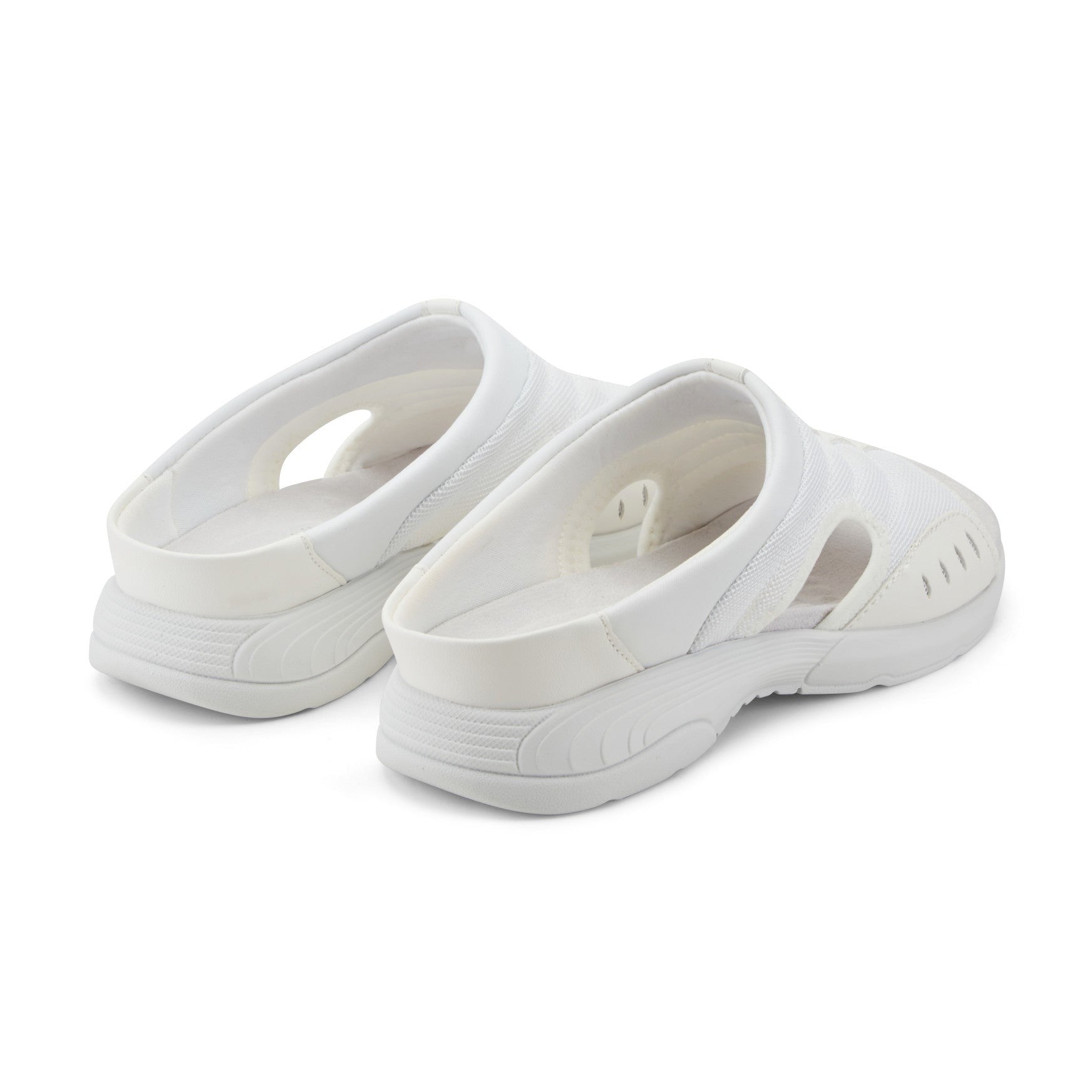 Easy Spirit Traciee Cushioned Arch-Support Women's Slip On Sandal - White Multi Fabric - 3