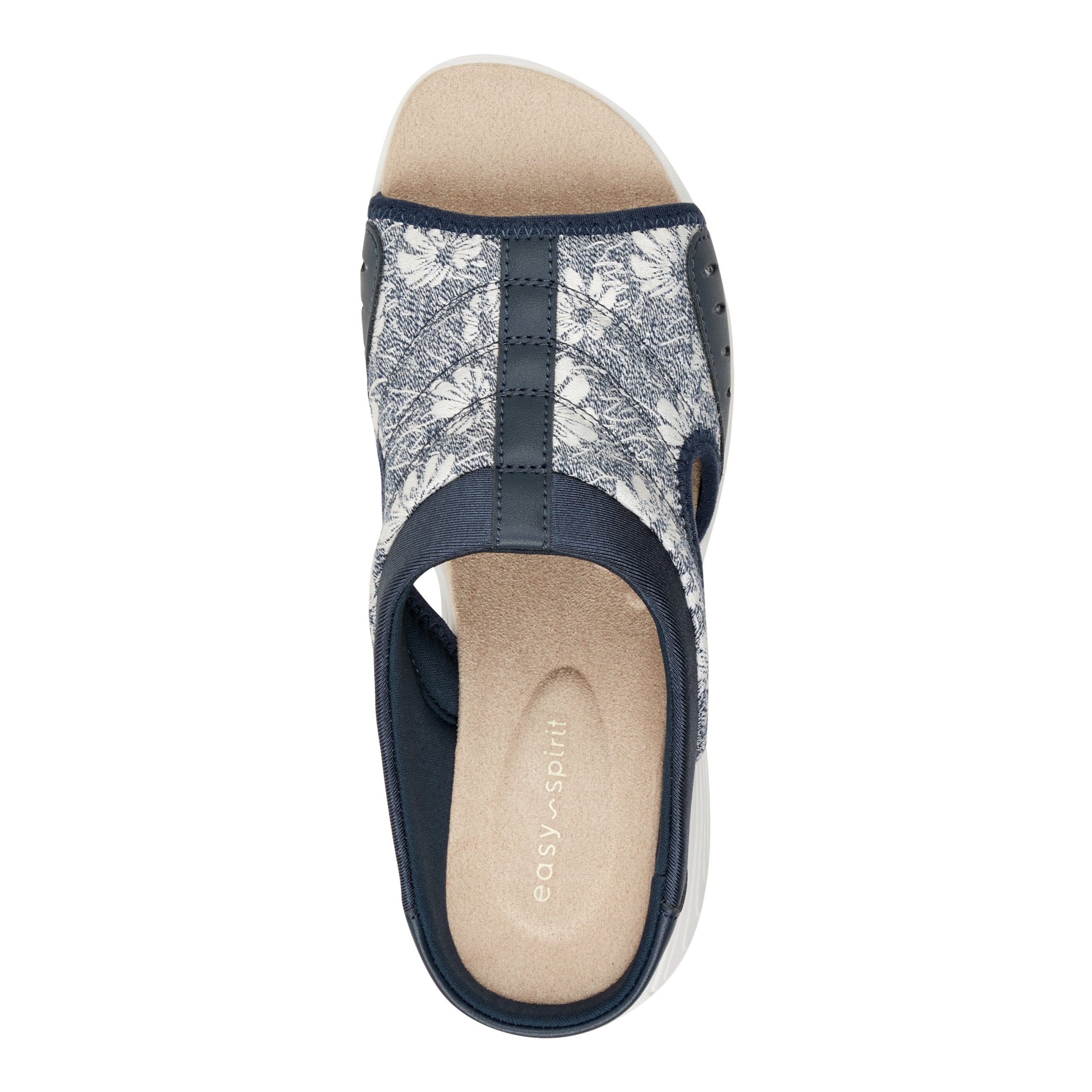 Easy Spirit Traciee Cushioned Arch Support Women's Slip-On Sandal - Dark Blue Floral - View 5