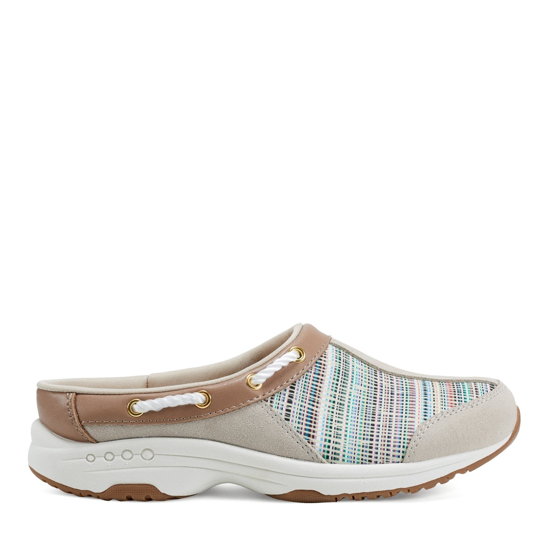 Easy Spirit Travelport Athletic Cushioned Arch-Support Slip-On Women's Clog - Natural Multi - 1