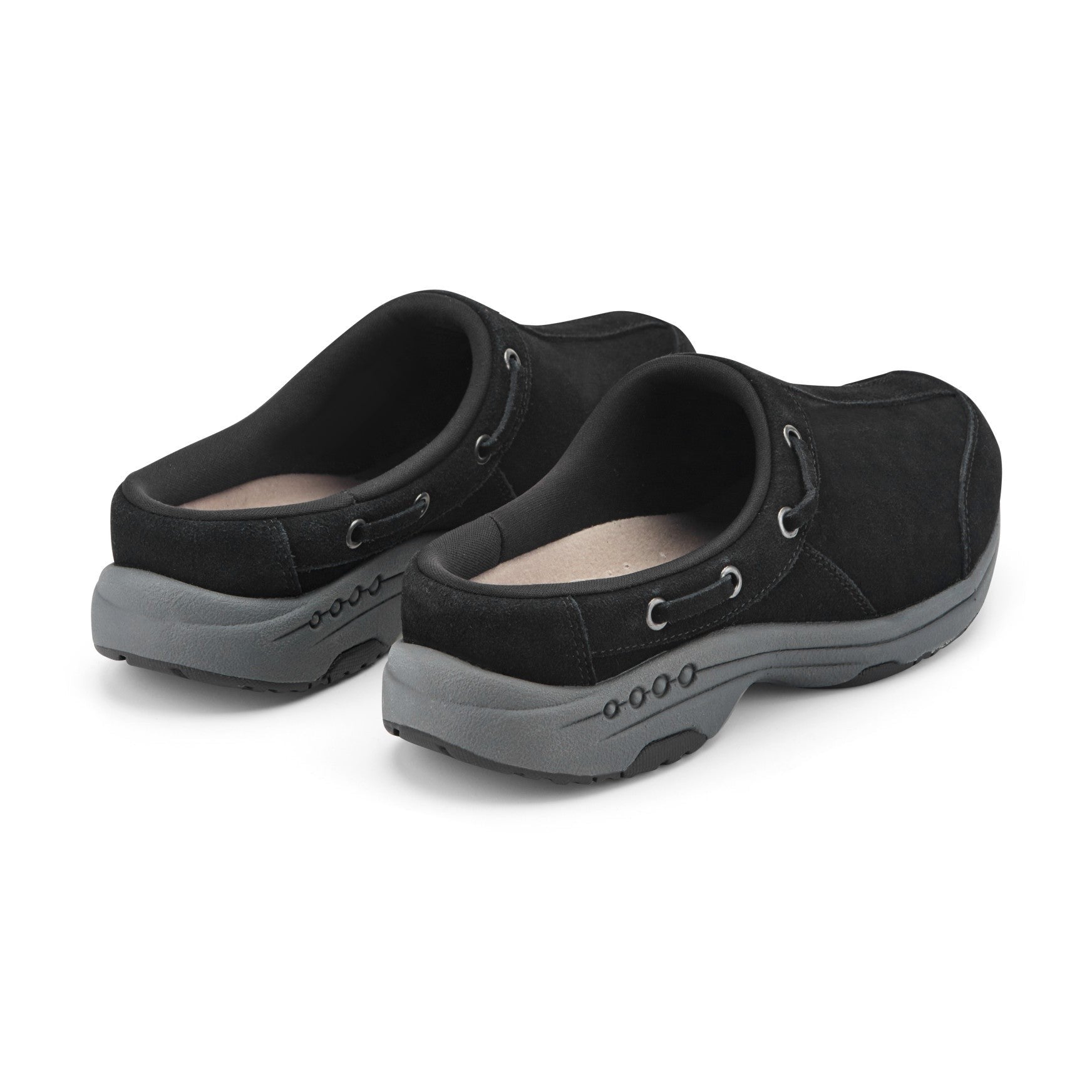 Easy Spirit Travelport Athletic Cushioned Arch Support Women's Clog - Black Suede - 3