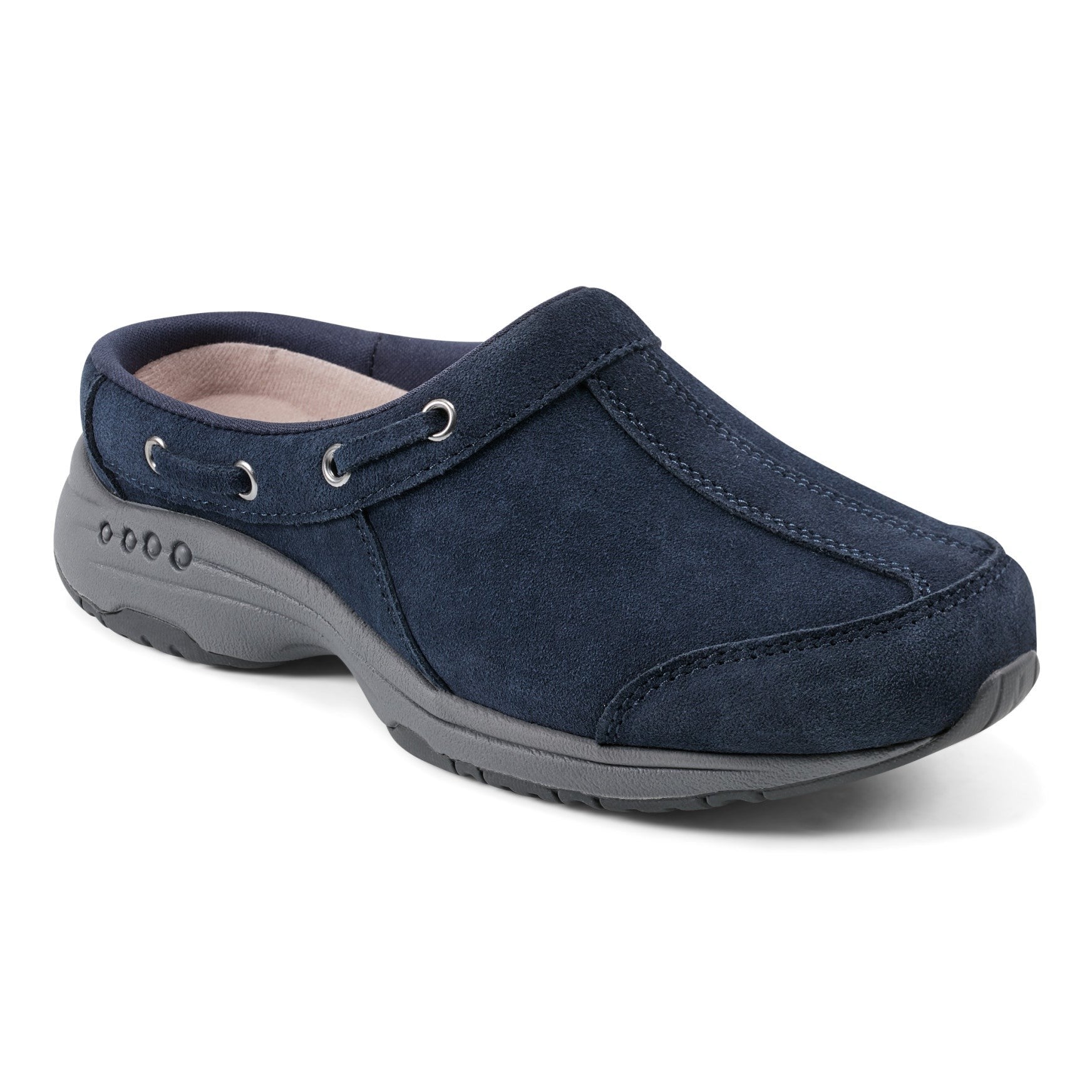 Easy Spirit Travelport Athletic Cushioned Arch Support Women's Clog - Dark Blue Suede - 2