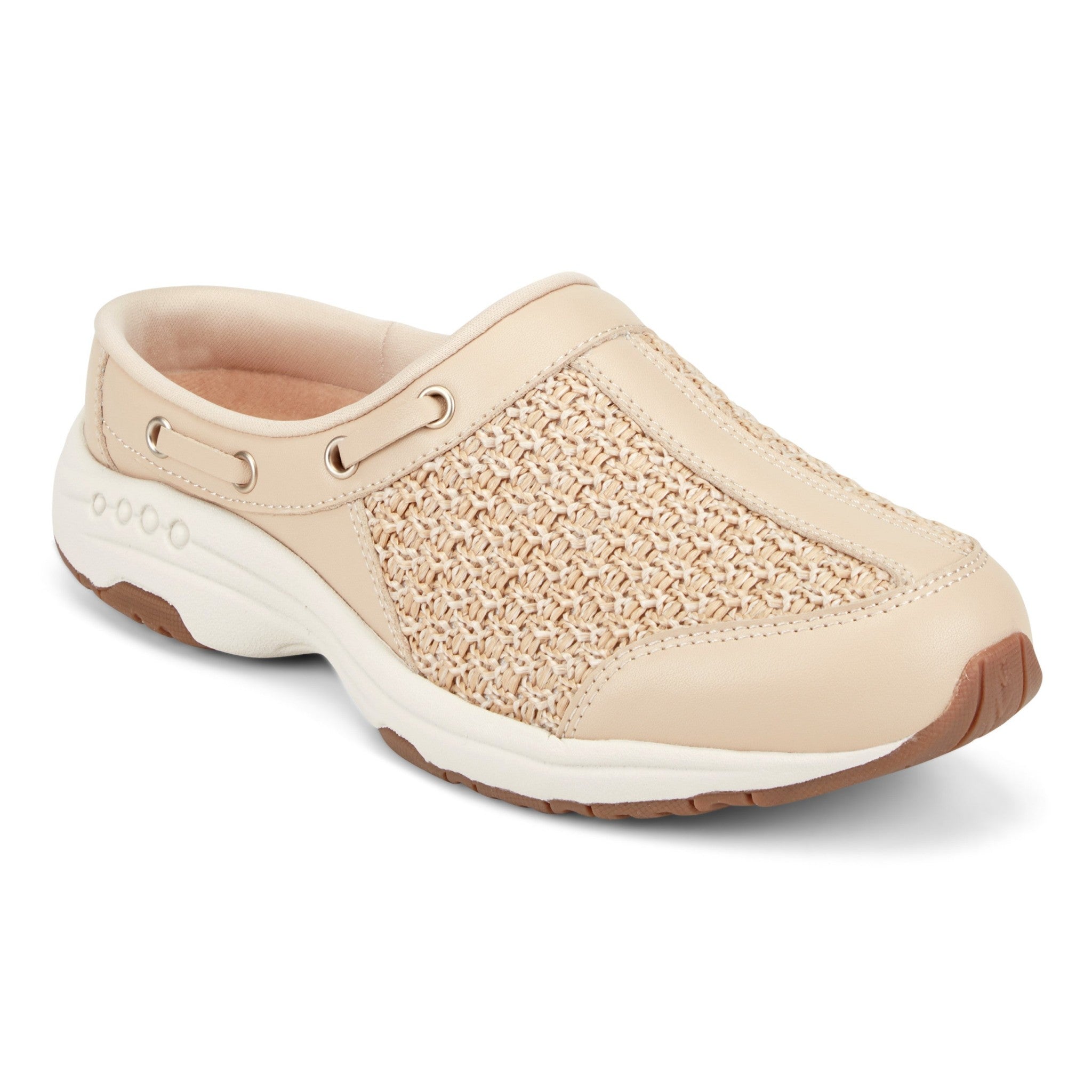 Easy Spirit Travelport Cushioned Arch Support Women's Clog - Light Natural - 2